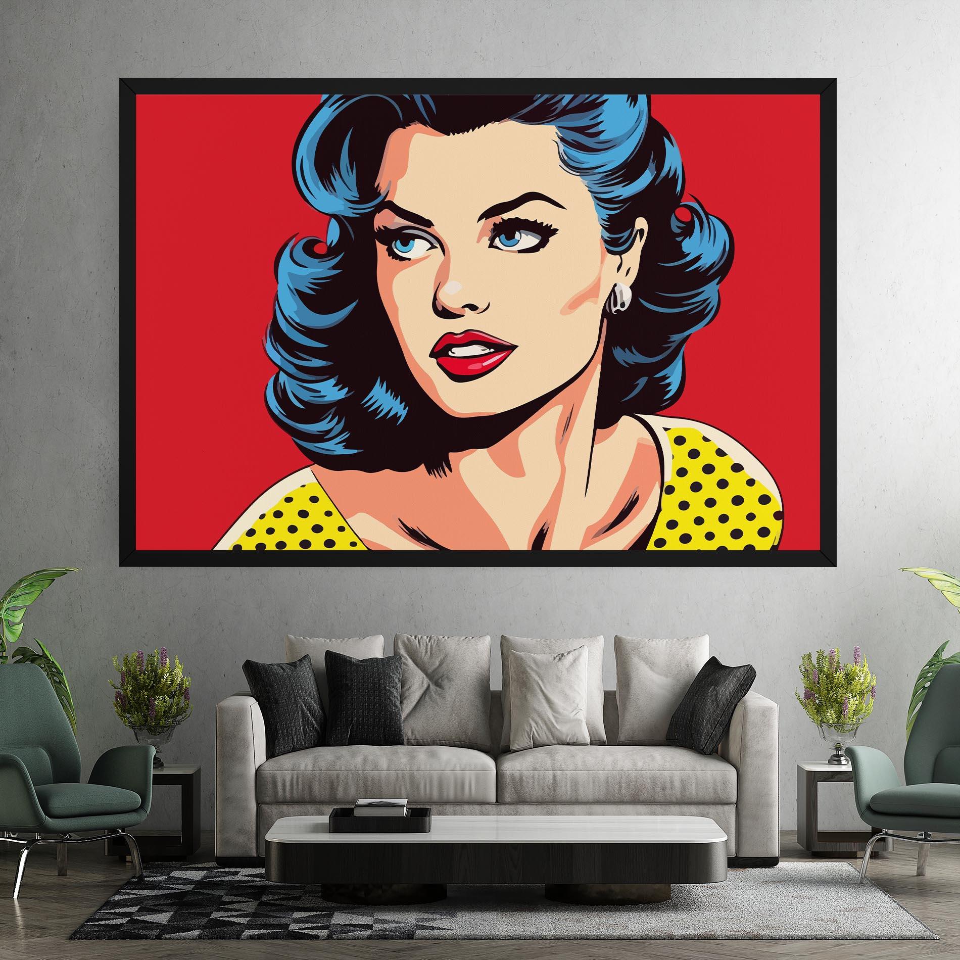 Leinwandbild Blue Pop Eyes mockup 7