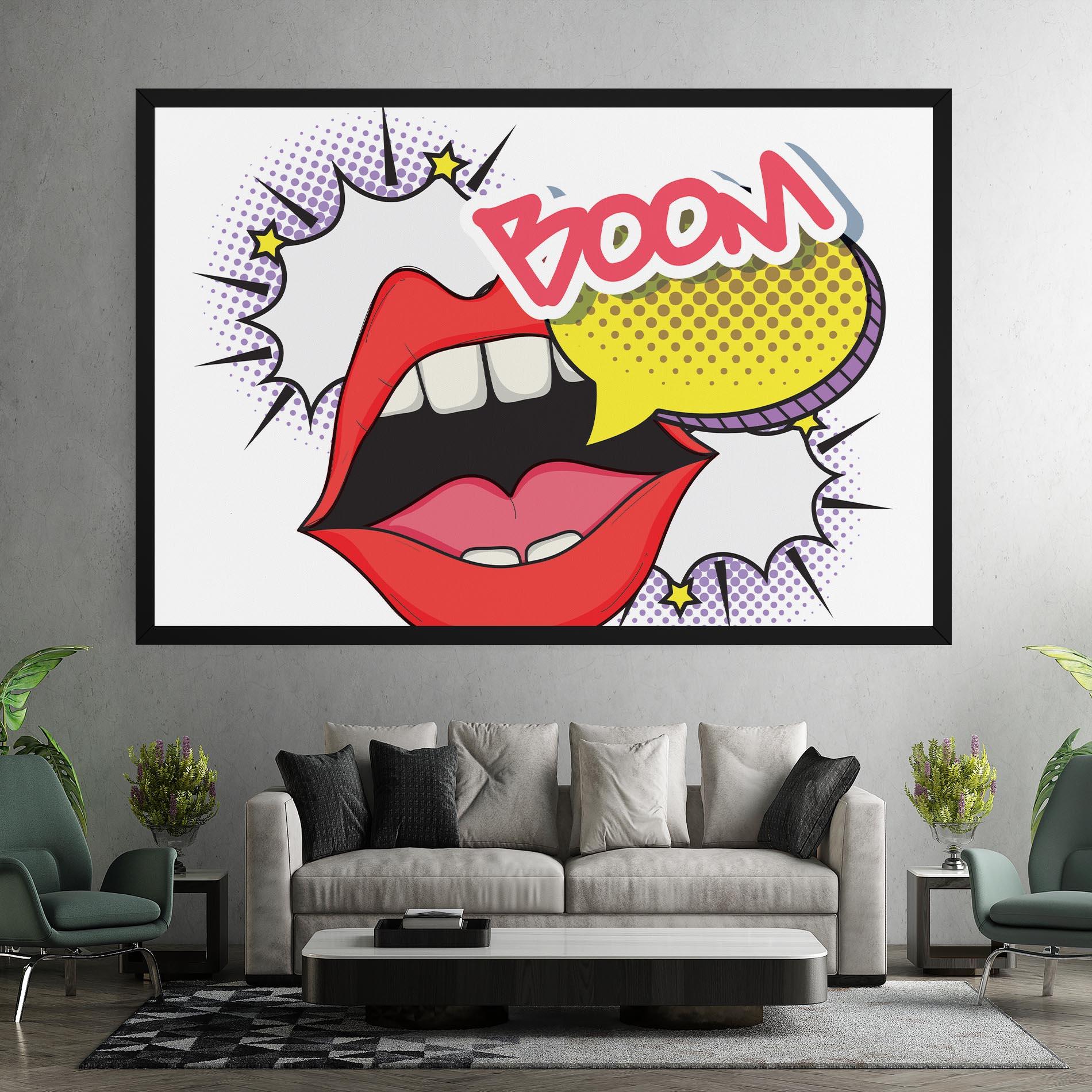 Leinwandbild Boom Pop Art mockup 7