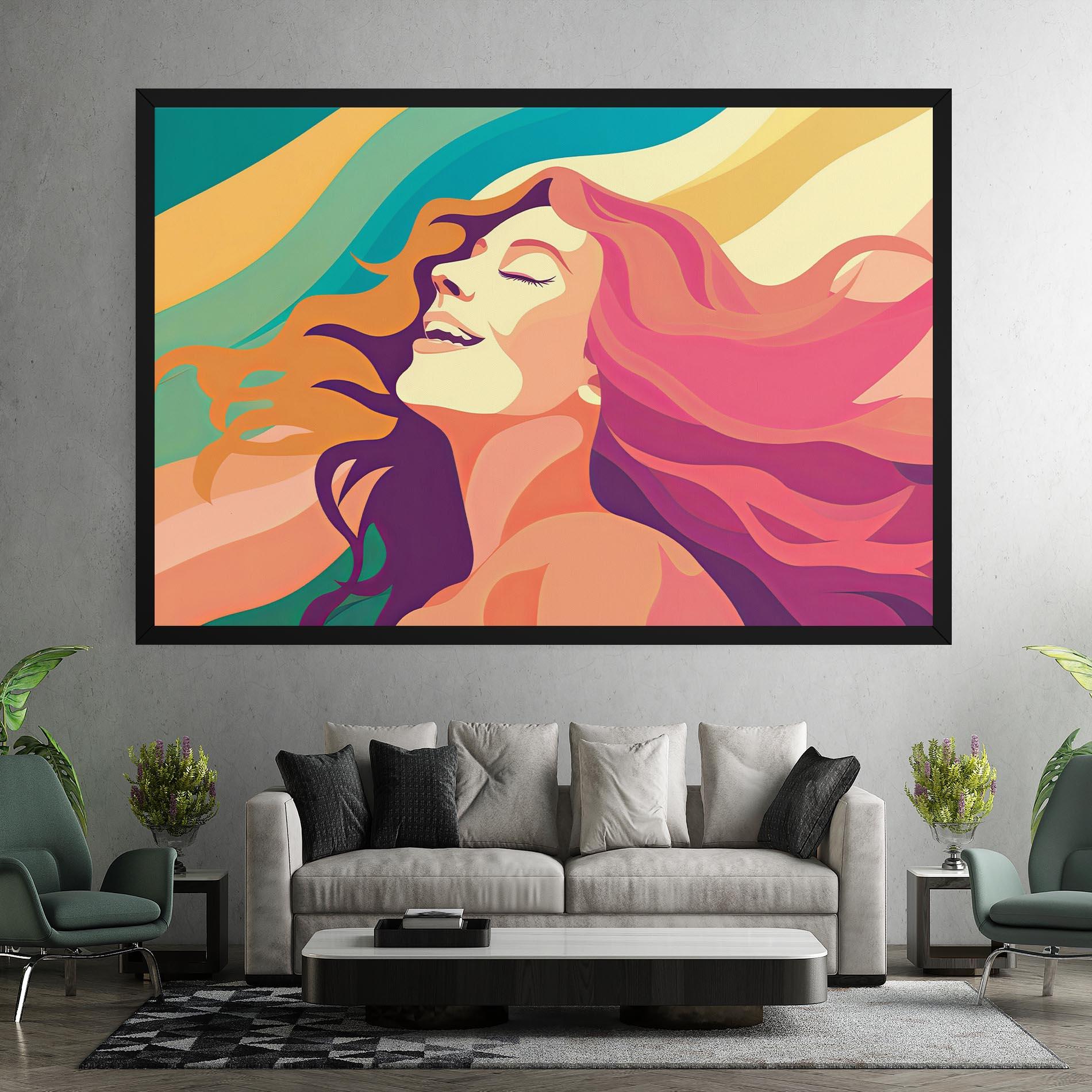 Leinwandbild Pink Pop Hair mockup 7