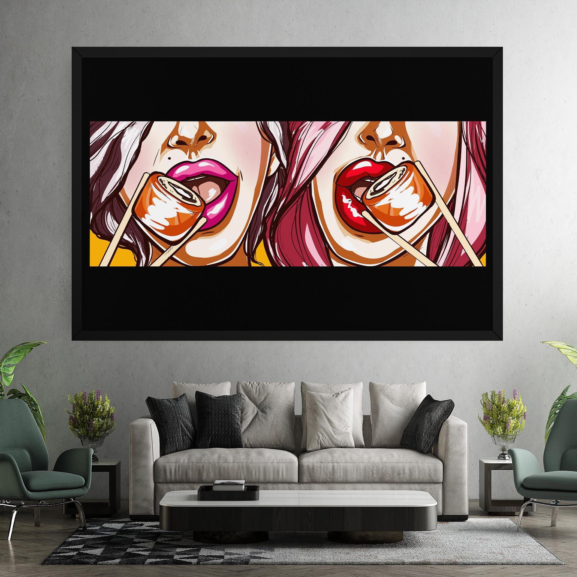 Leinwandbild Pop Art Sushi mockup 7