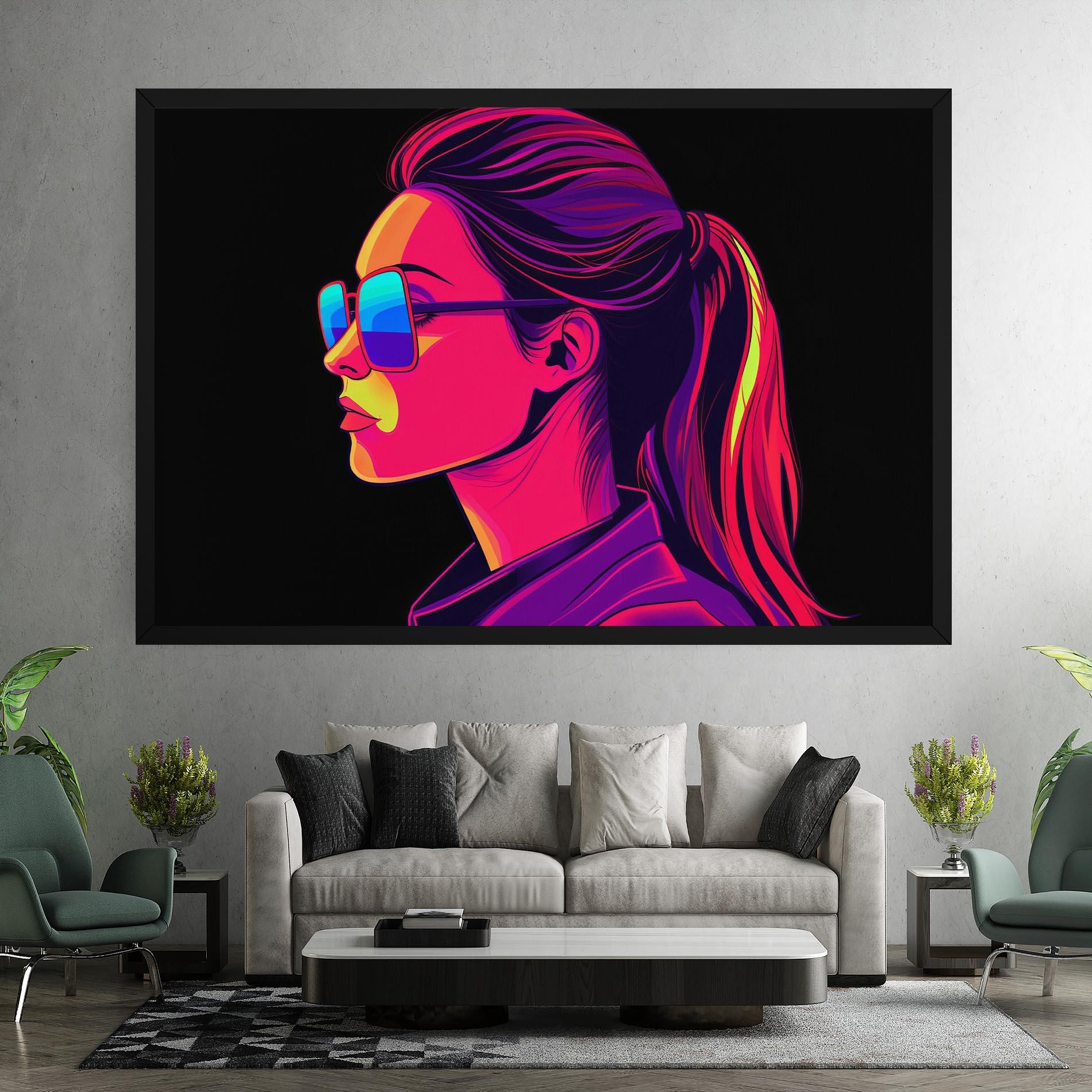 Leinwandbild Purple Pop Hair mockup 7