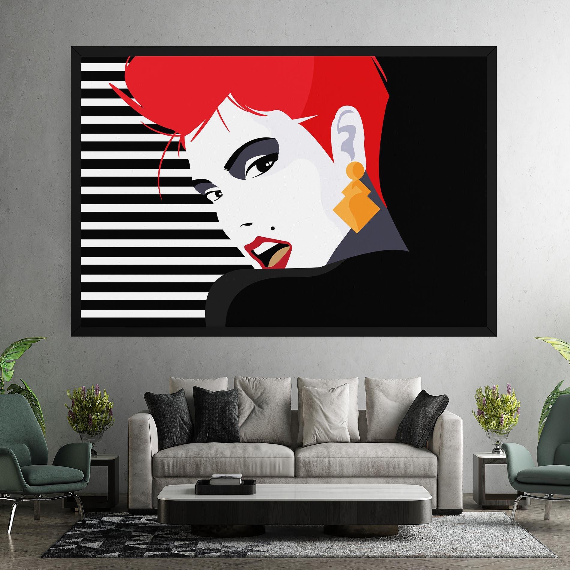 Leinwandbild Red Pop Hair mockup 7