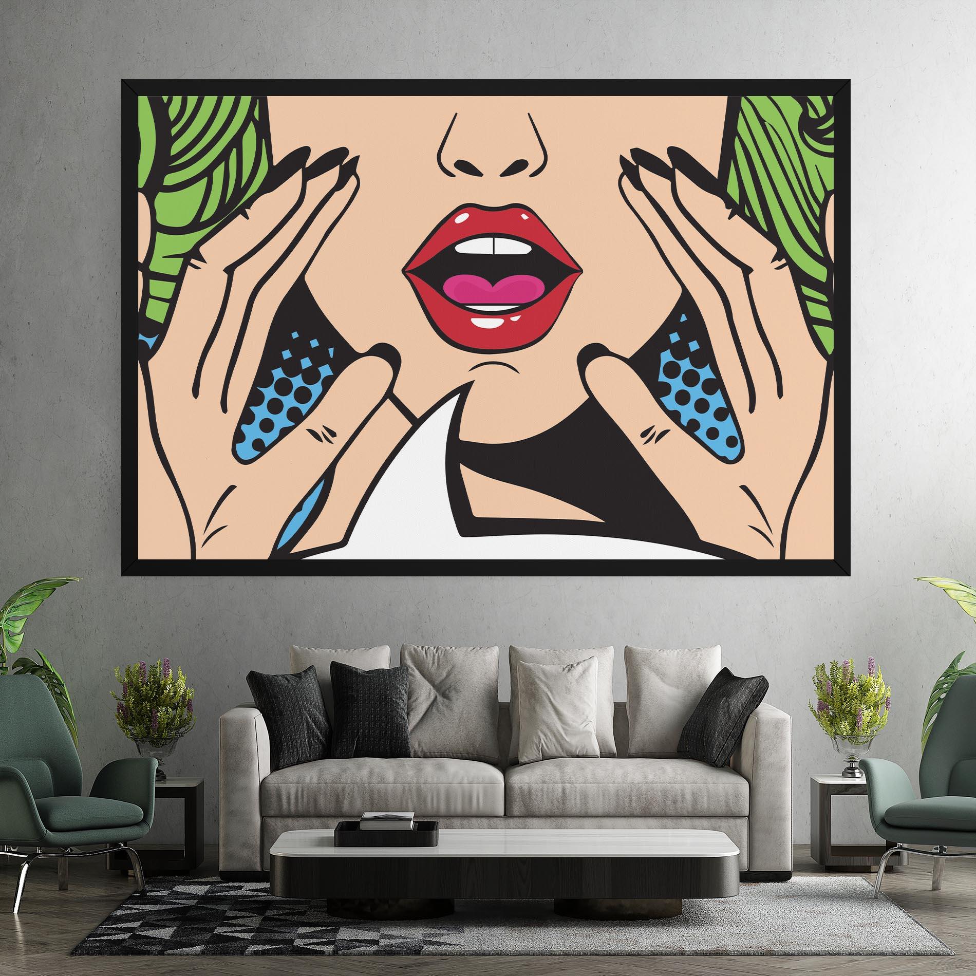 Leinwandbild Speaking Pop Art mockup 7
