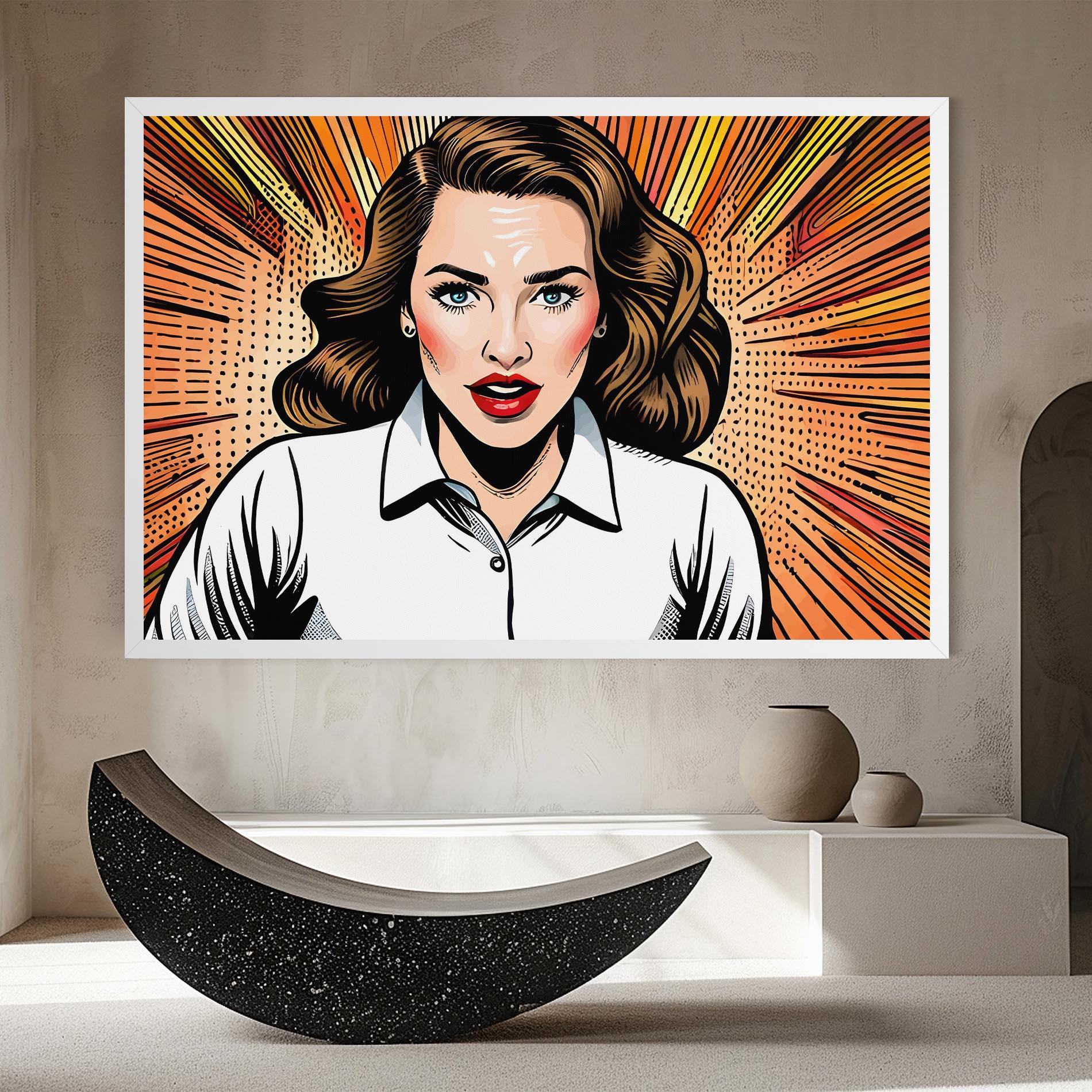 Leinwandbild Blue Eye Pop Art mockup 8