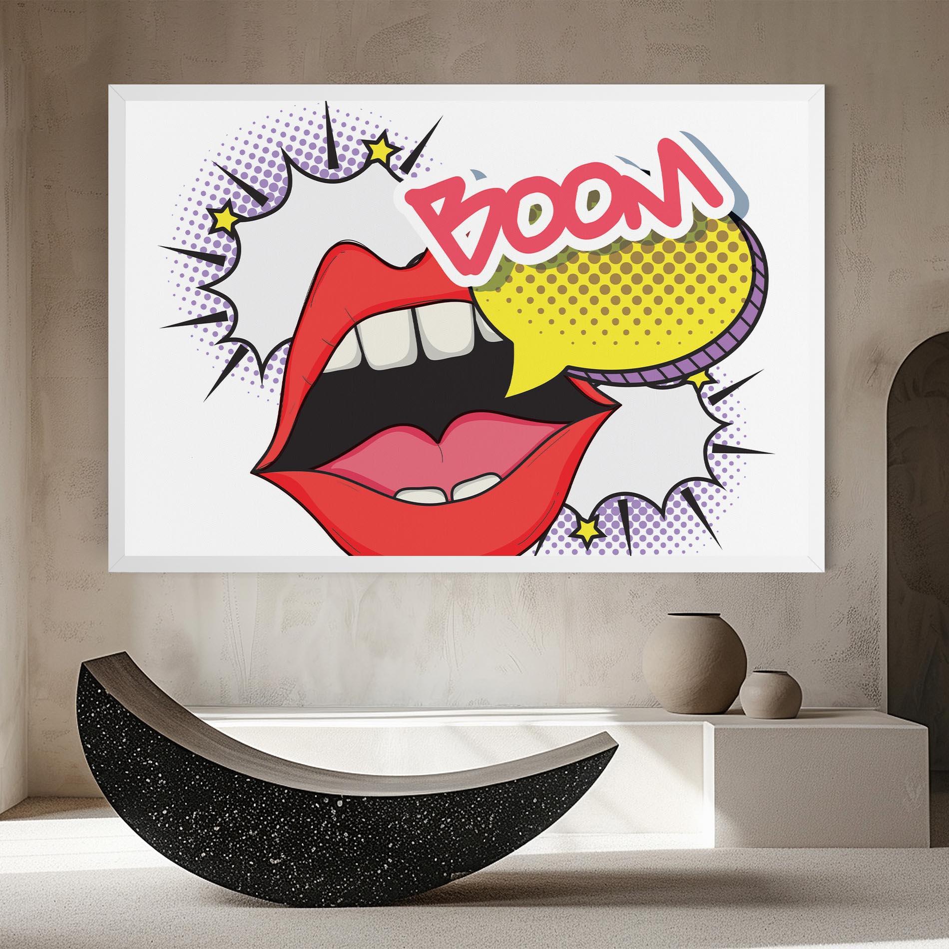 Leinwandbild Boom Pop Art mockup 8