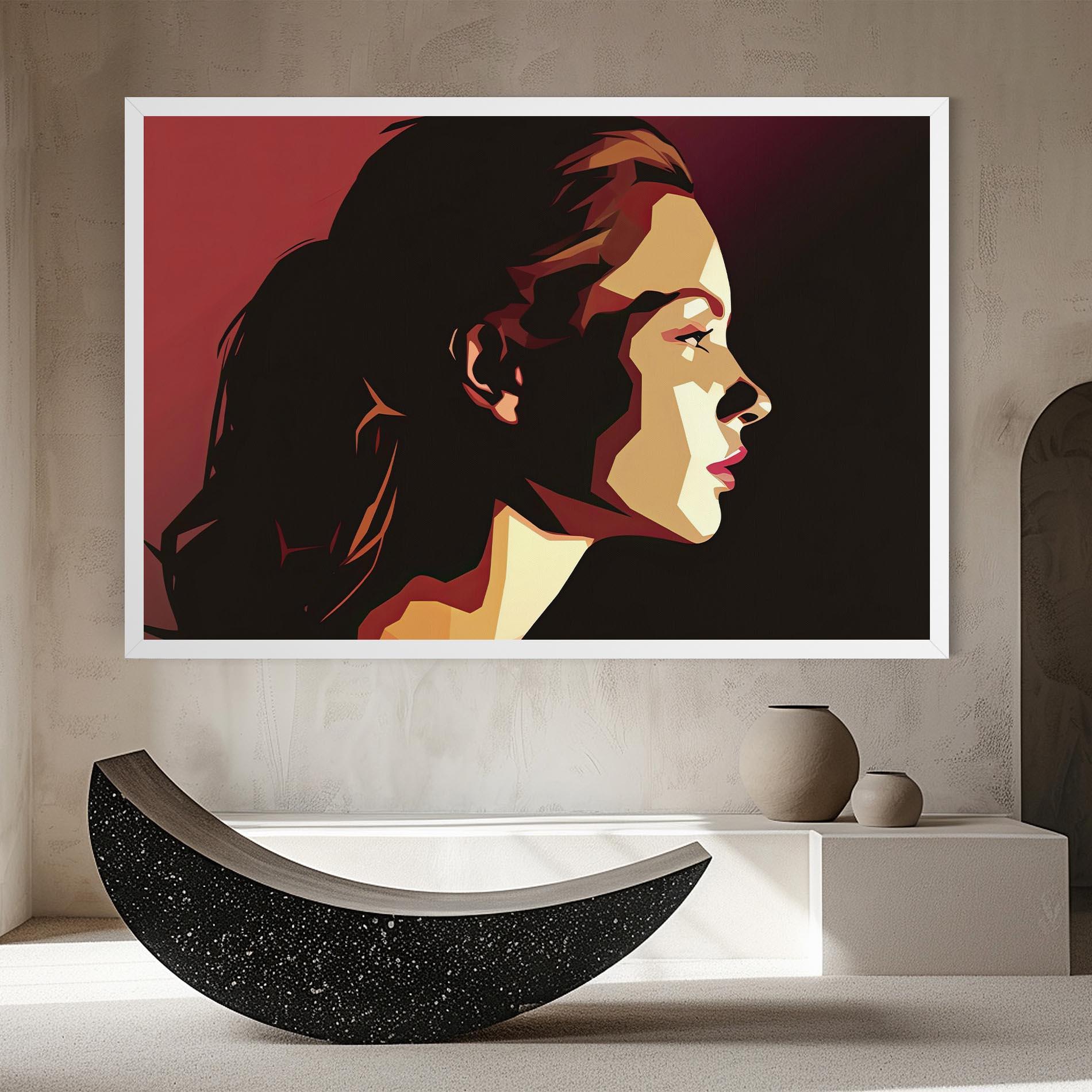 Leinwandbild Cream Red Pop Art mockup 8