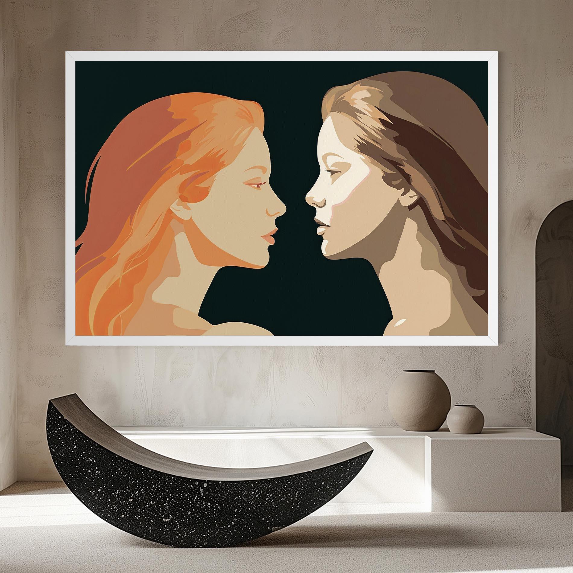 Leinwandbild Orange Pop Girl mockup 8