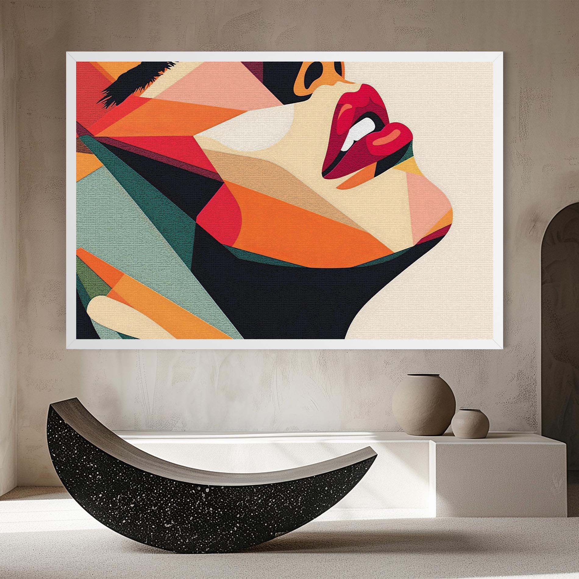 Leinwandbild Pop Art Lips mockup 8