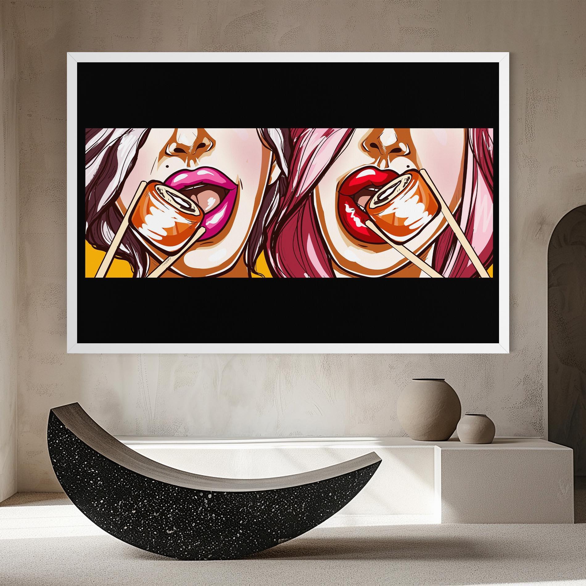 Leinwandbild Pop Art Sushi mockup 8