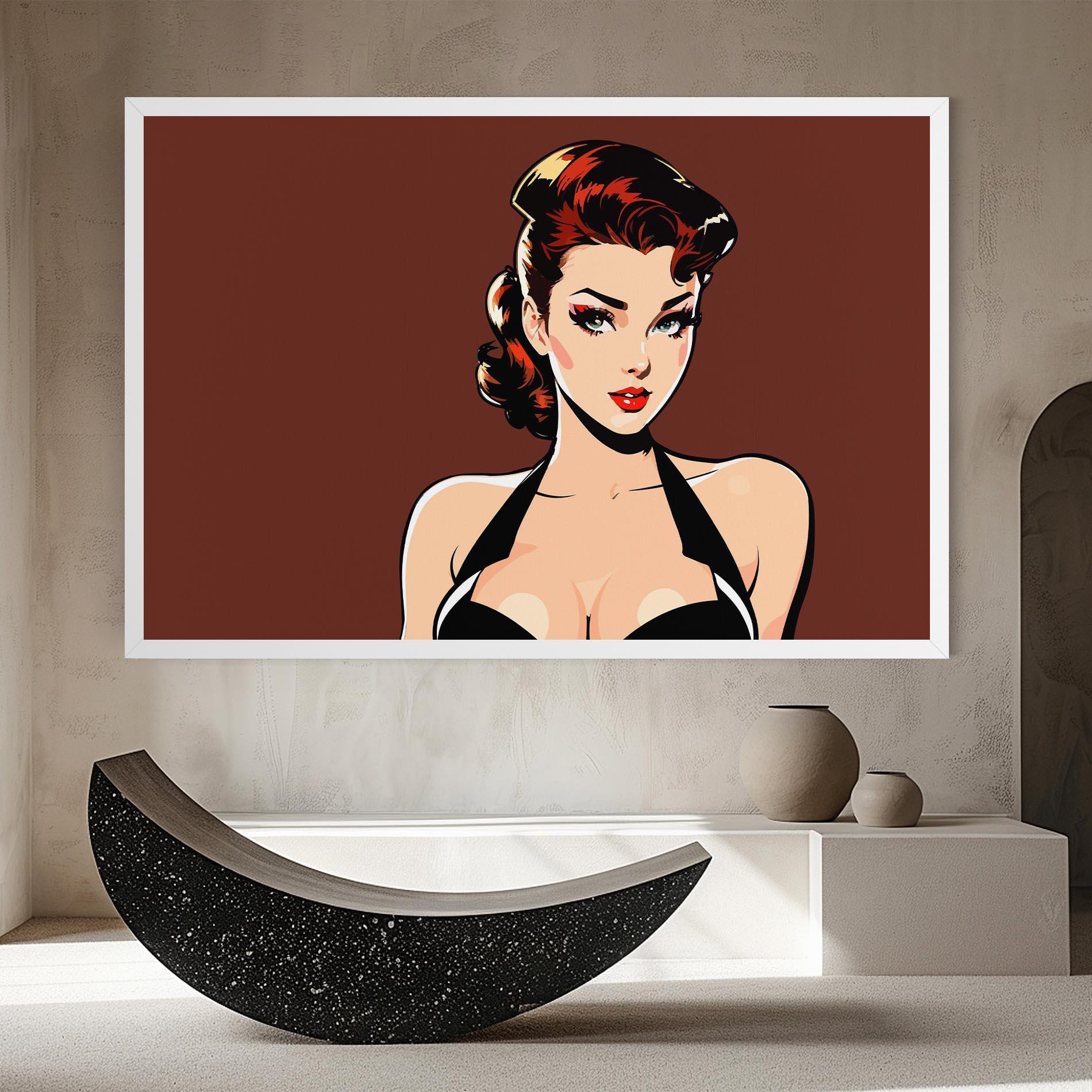 Leinwandbild Pop Beautiful Woman mockup 8