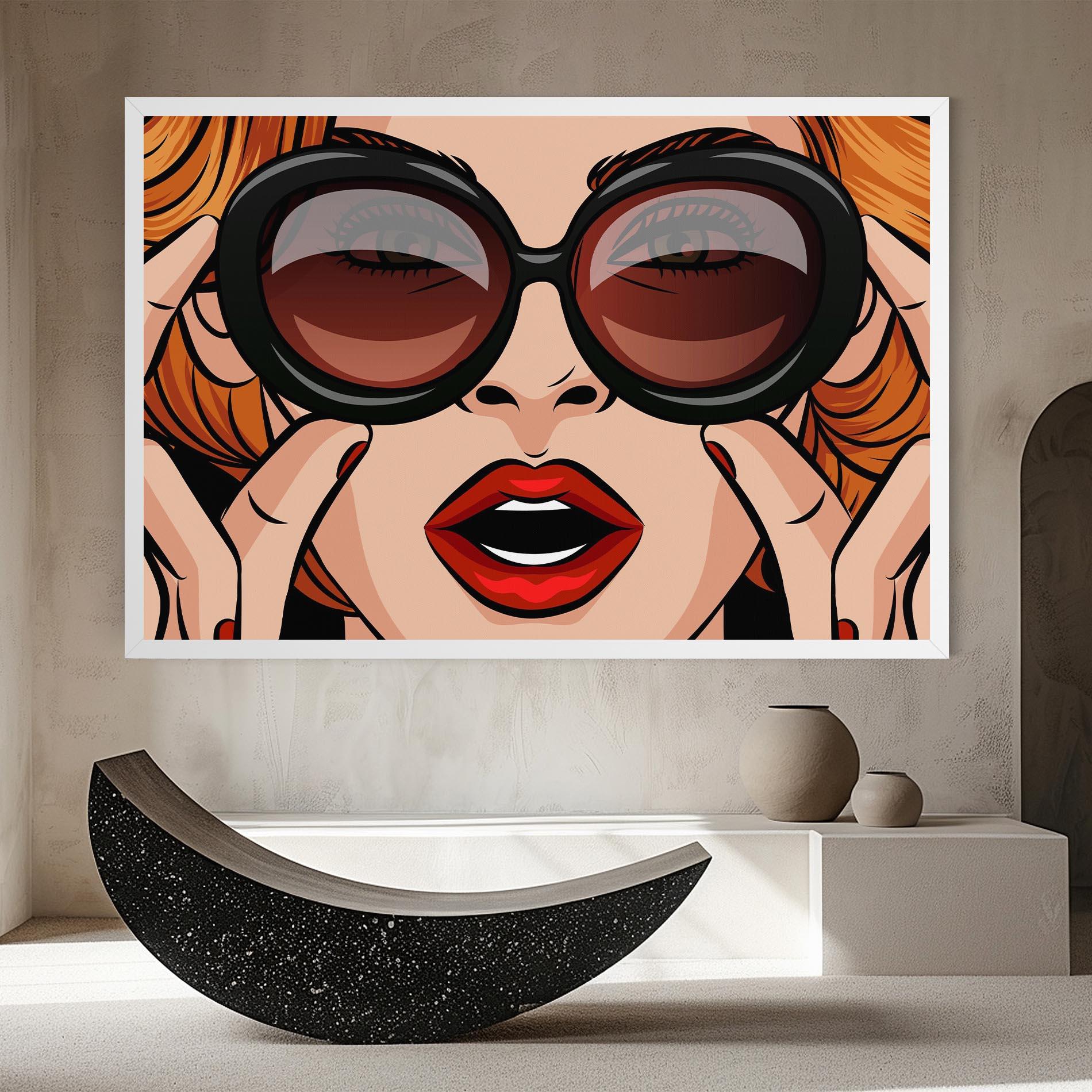 Leinwandbild Pop Glasses Woman mockup 8