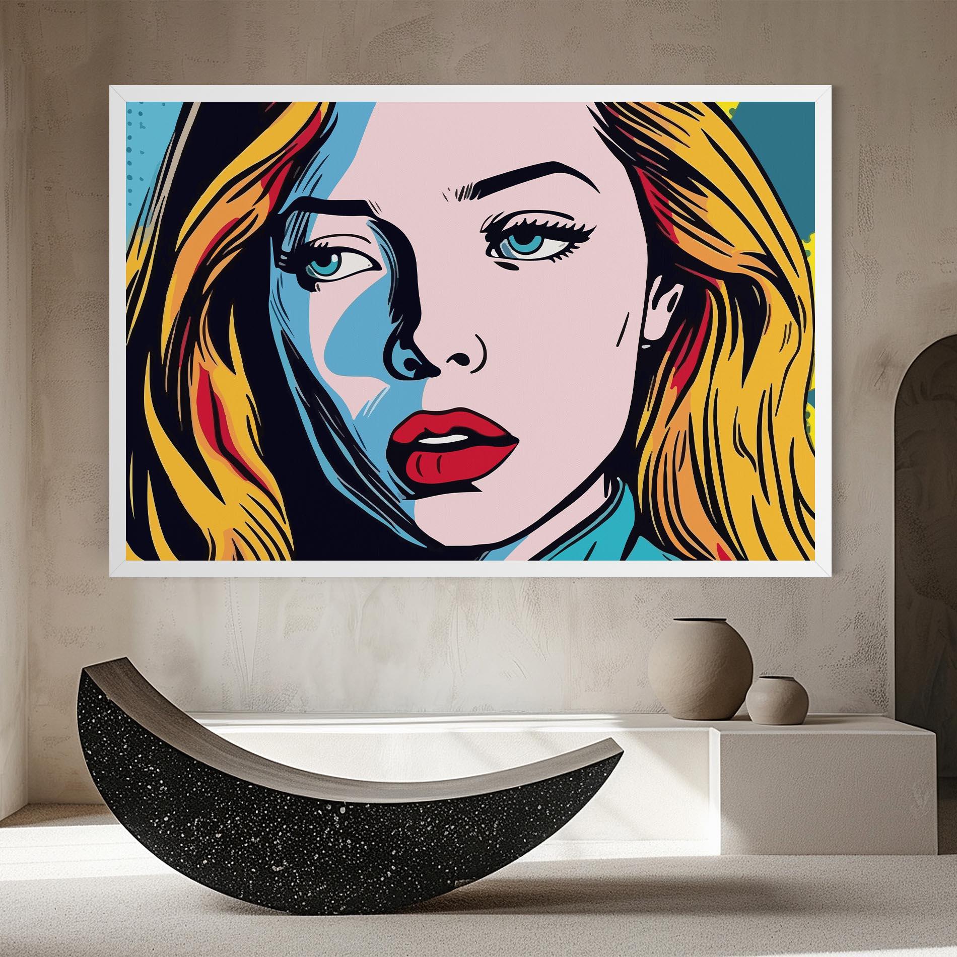 Leinwandbild Pop Woman Art mockup 8