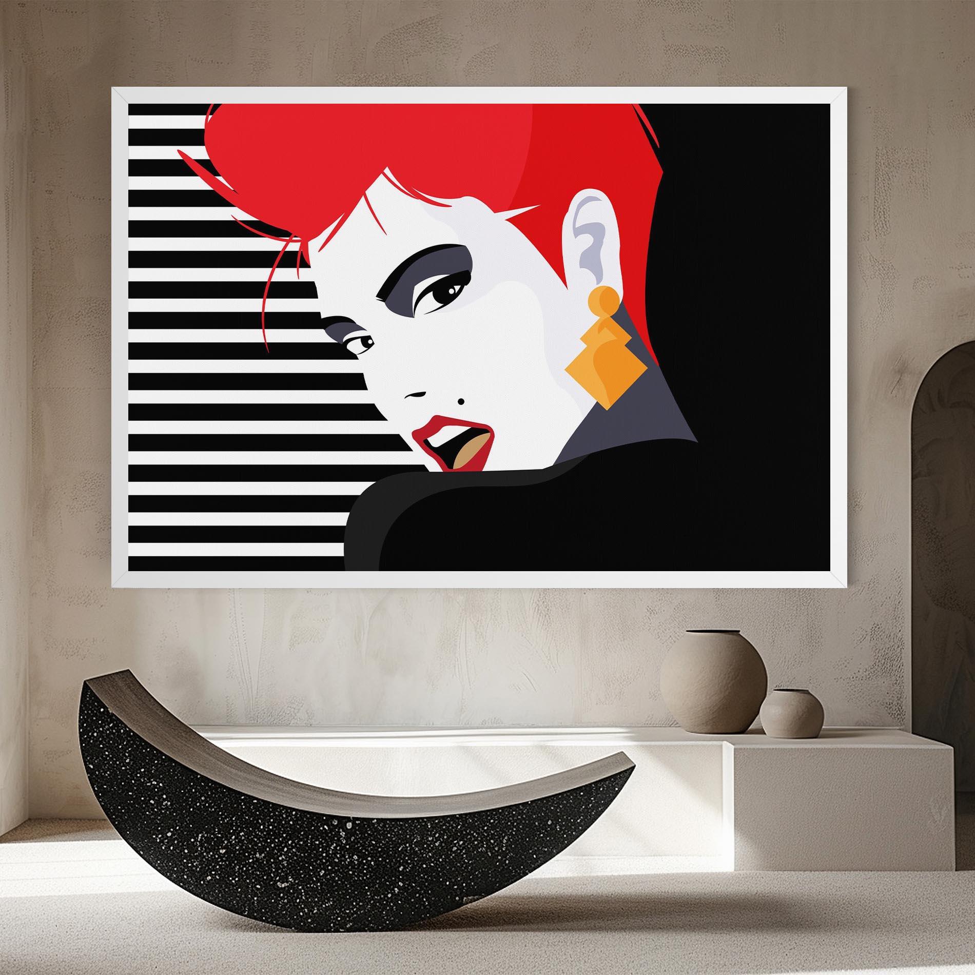 Leinwandbild Red Pop Hair mockup 8