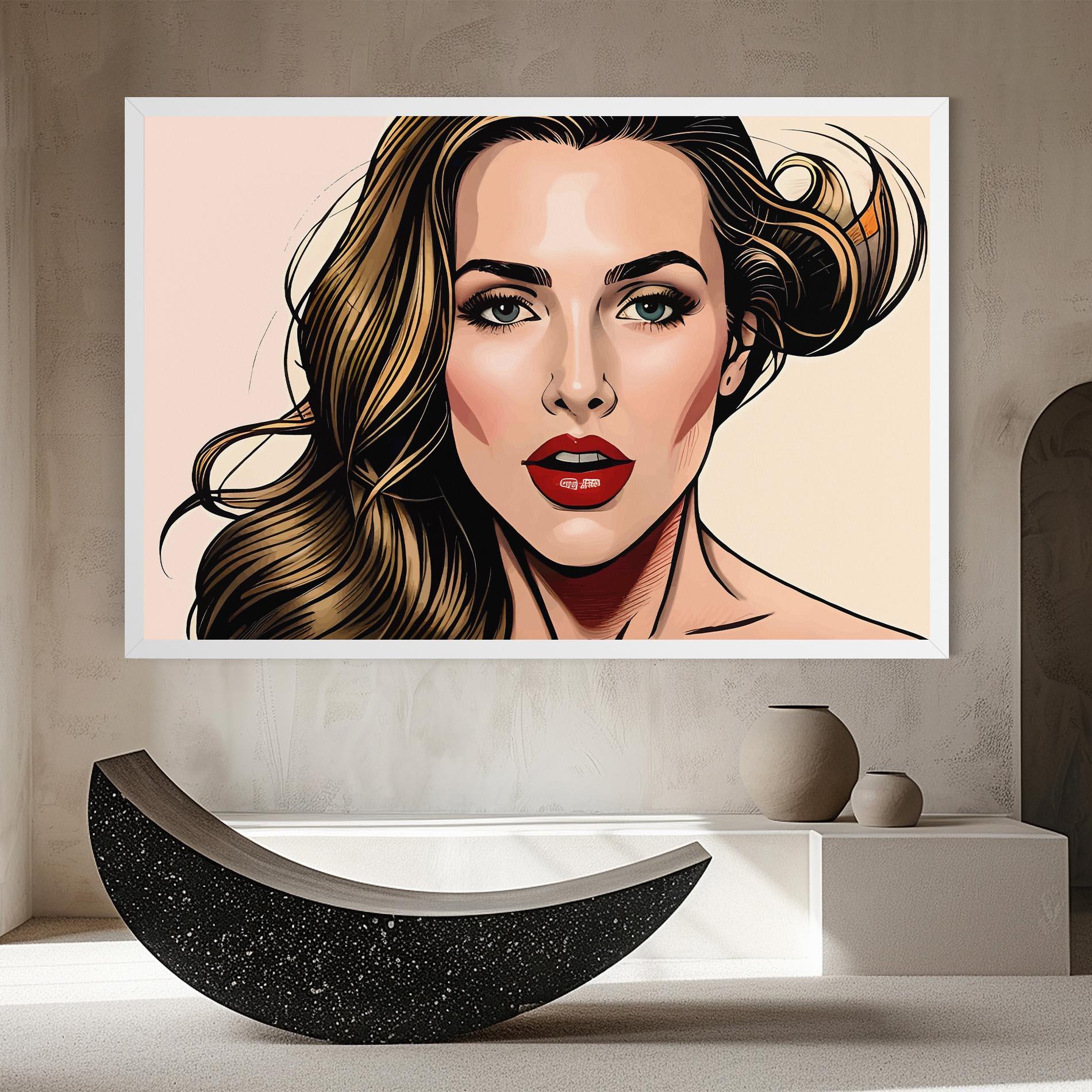 Leinwandbild Red Pop Lips mockup 8