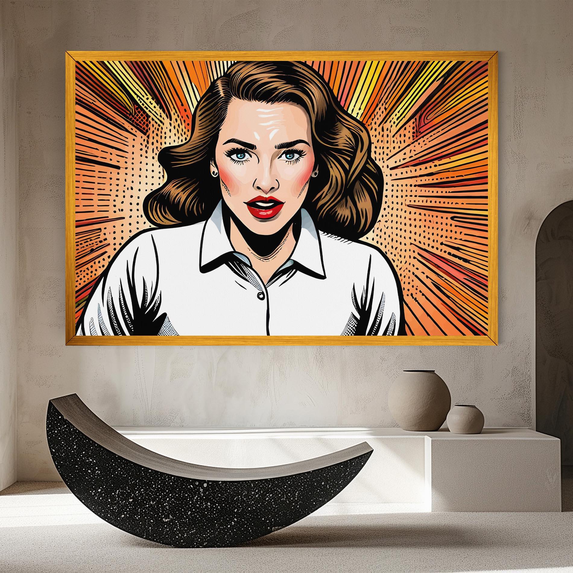 Leinwandbild Blue Eye Pop Art mockup 8