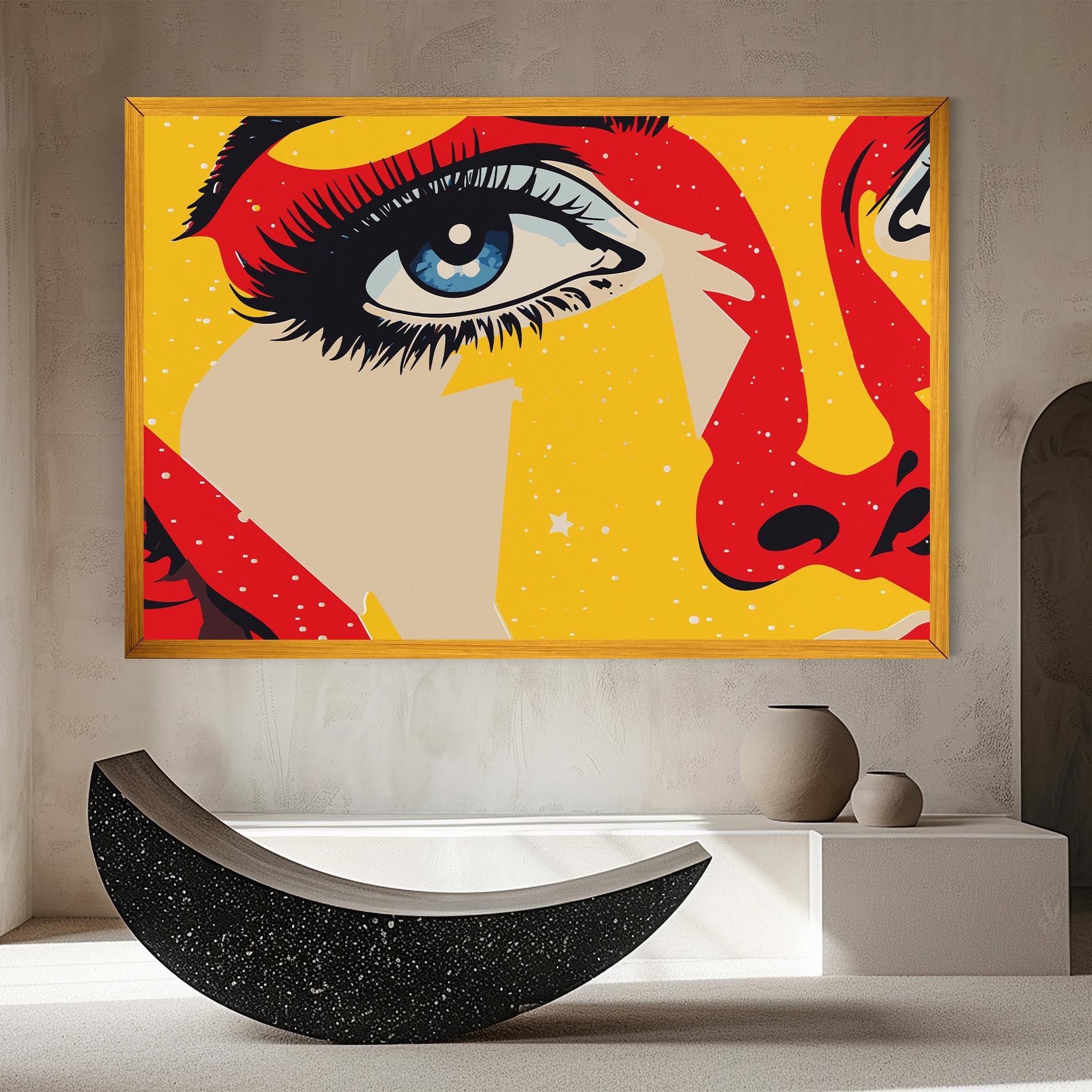 Leinwandbild Blue Pop Eye mockup 8