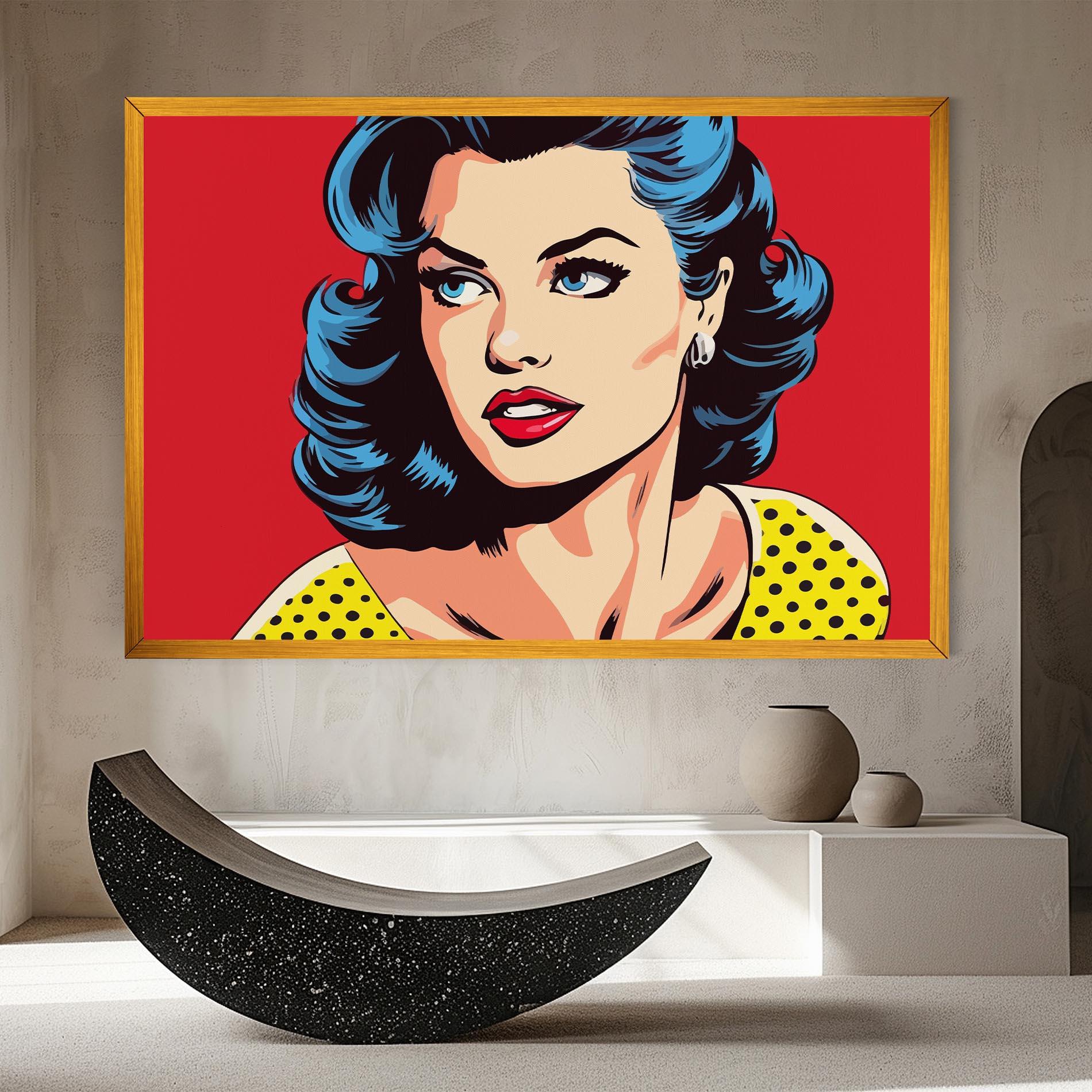 Leinwandbild Blue Pop Eyes mockup 8