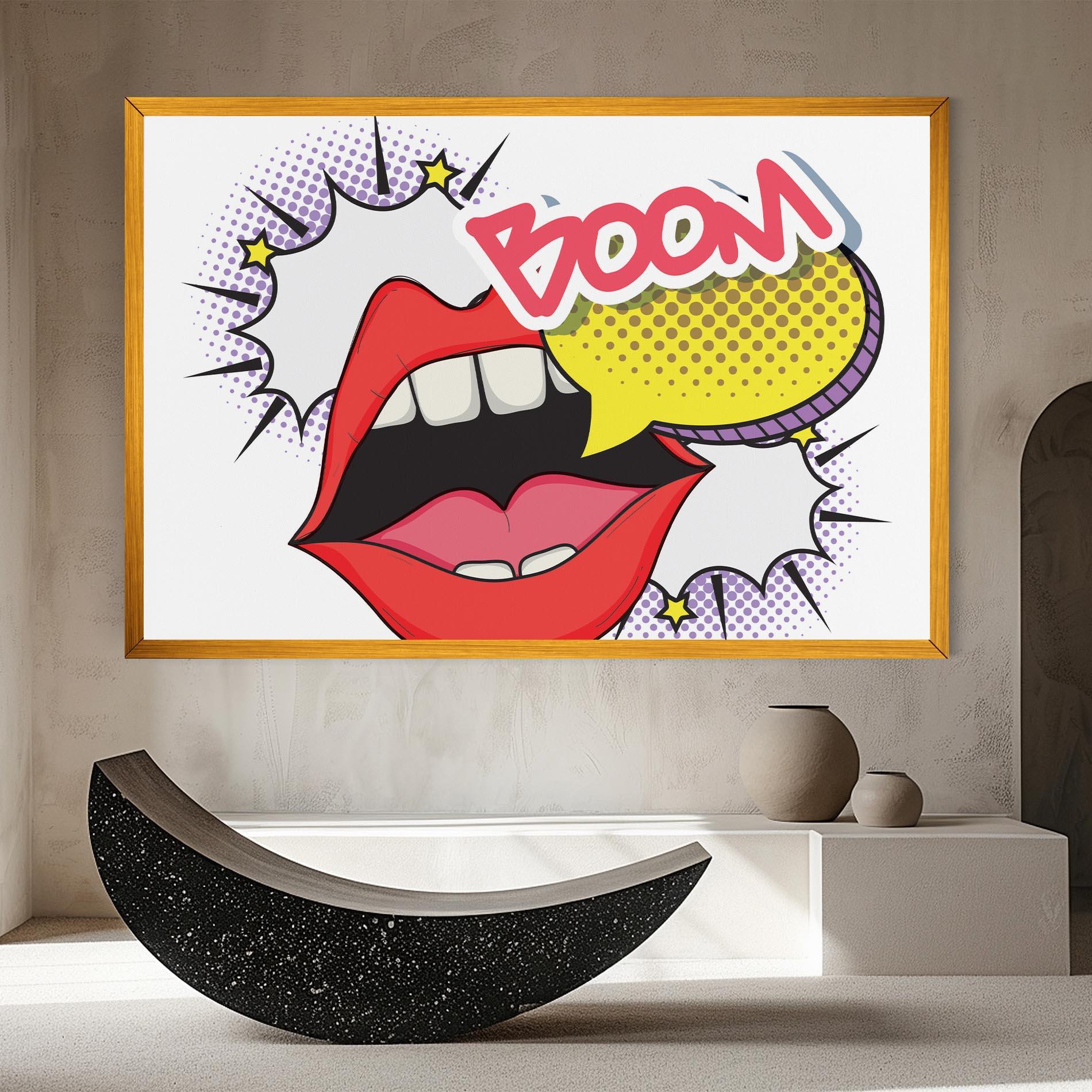 Leinwandbild Boom Pop Art mockup 8