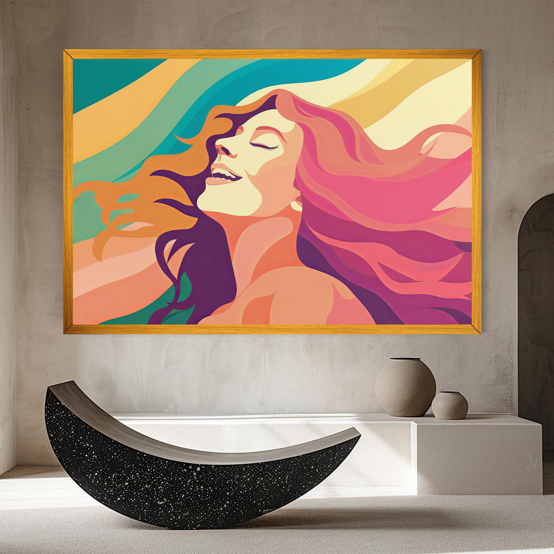 Leinwandbild Pink Pop Hair mockup 8