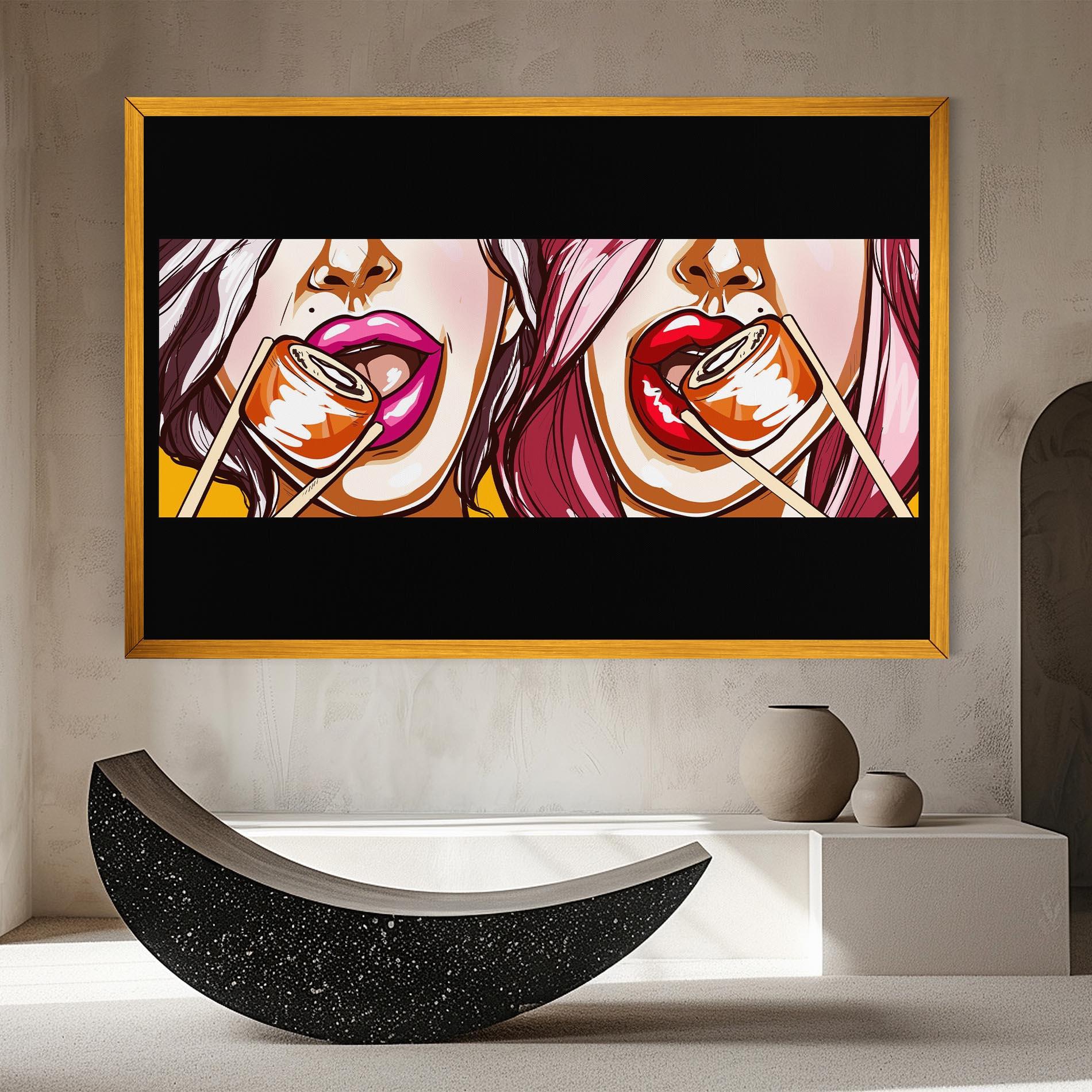 Leinwandbild Pop Art Sushi mockup 8