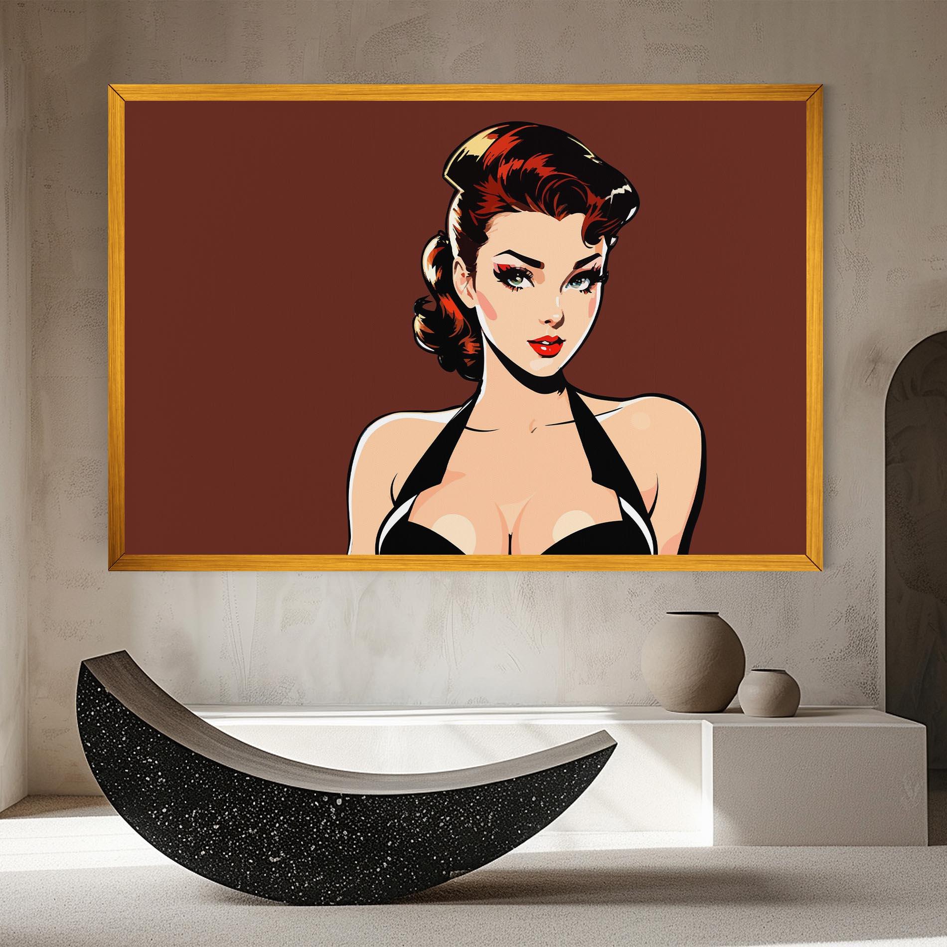 Leinwandbild Pop Beautiful Woman mockup 8