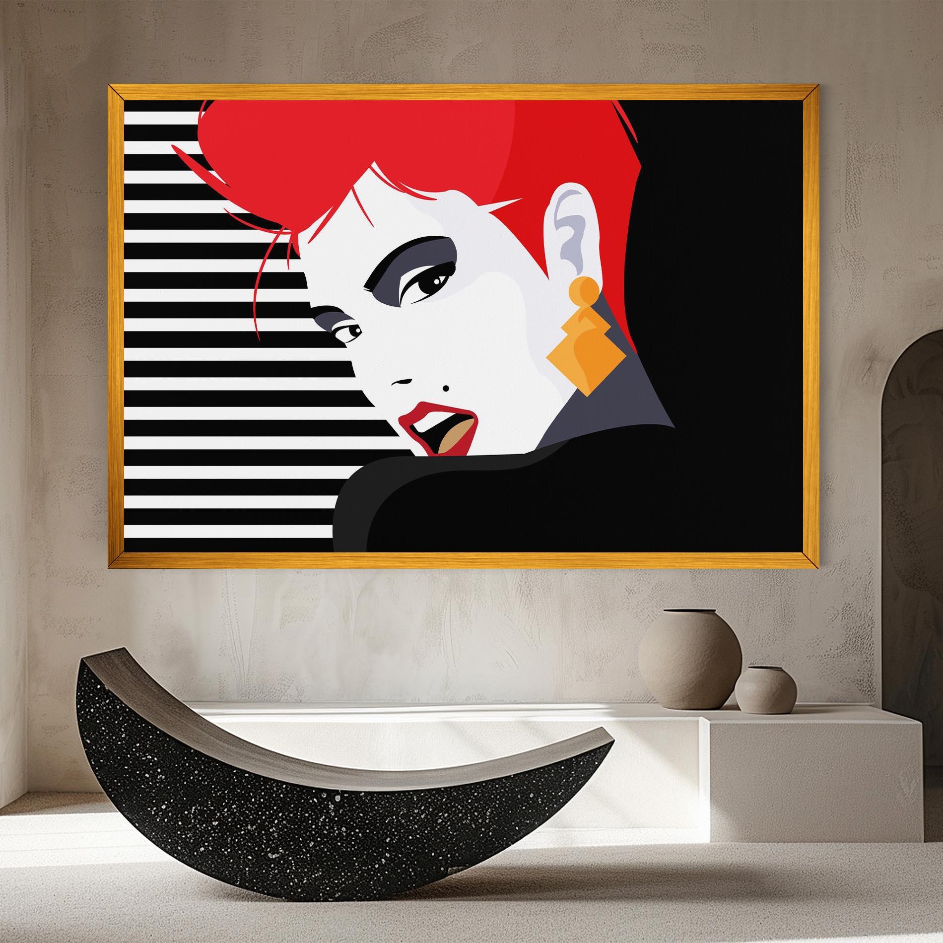 Leinwandbild Red Pop Hair mockup 8