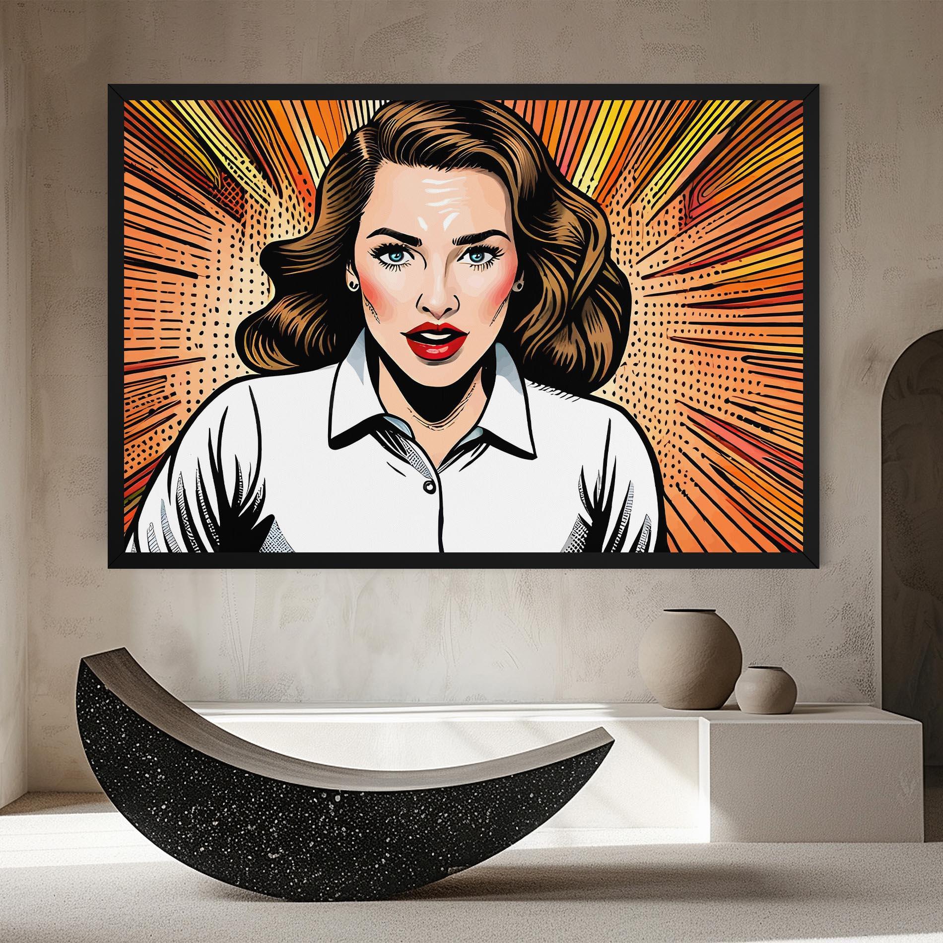 Leinwandbild Blue Eye Pop Art mockup 8