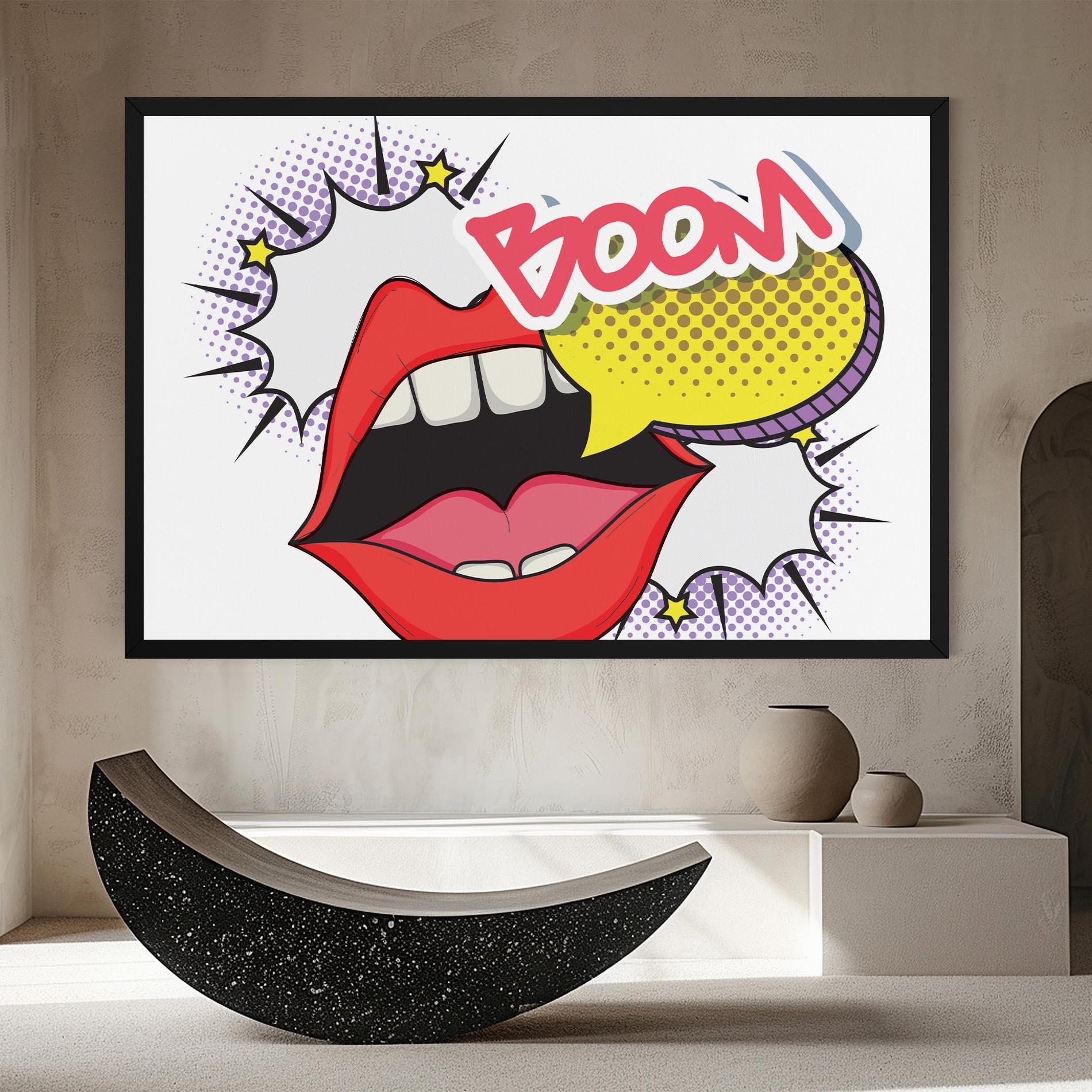 Leinwandbild Boom Pop Art mockup 8