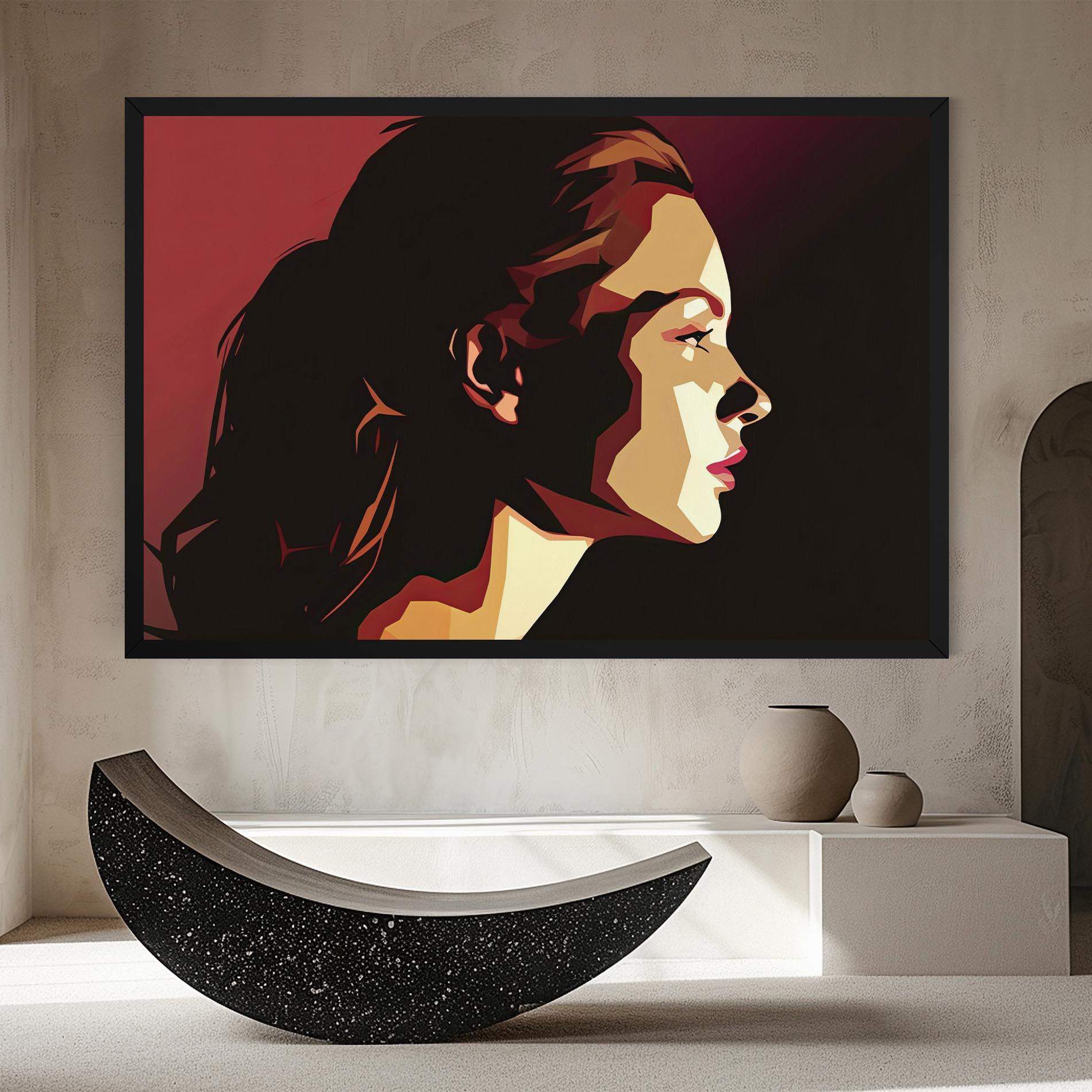 Leinwandbild Cream Red Pop Art mockup 8