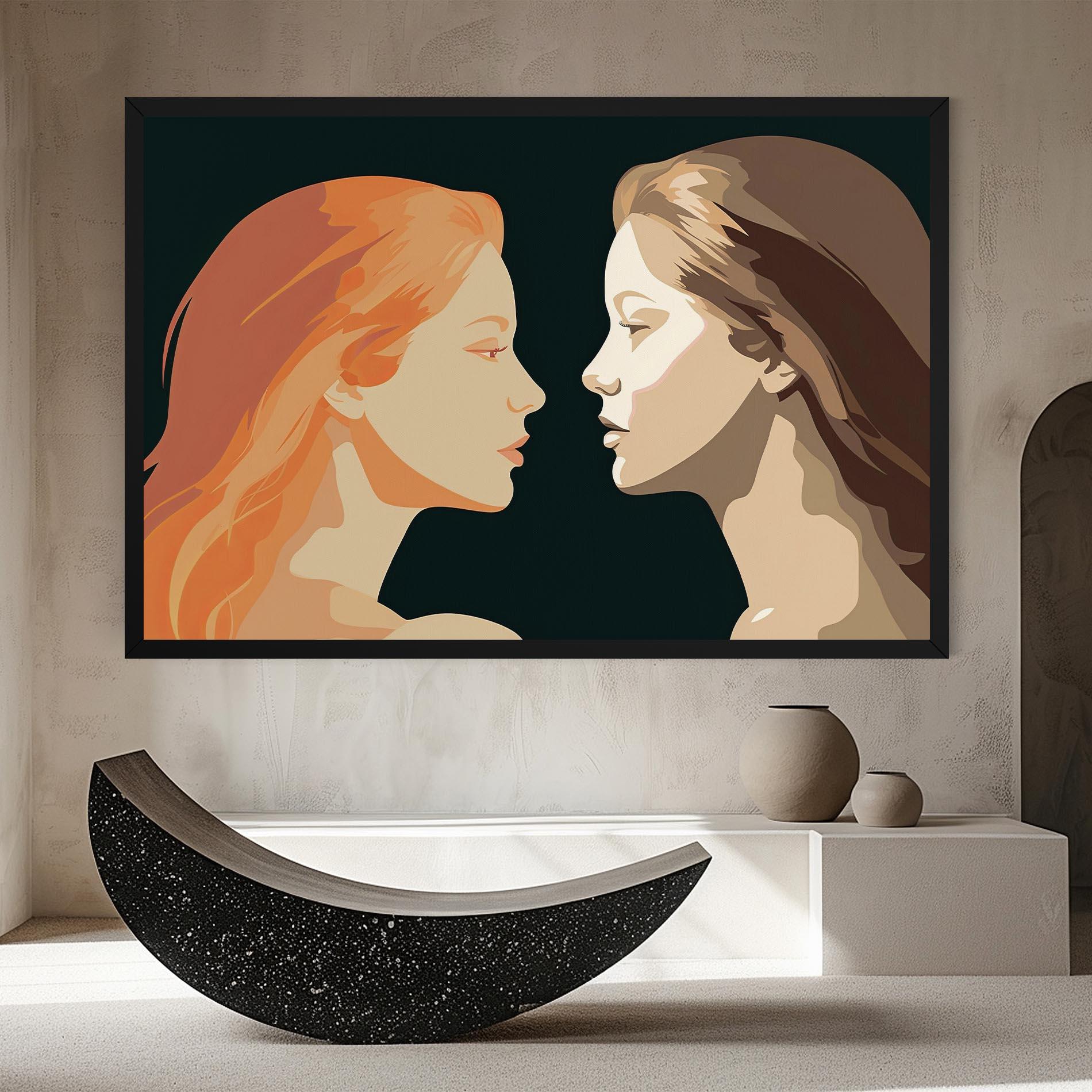 Leinwandbild Orange Pop Girl mockup 8