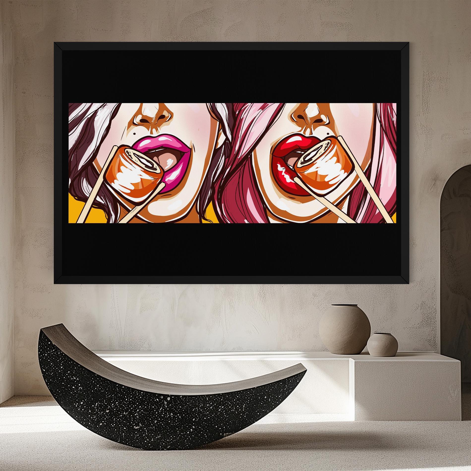 Leinwandbild Pop Art Sushi mockup 8