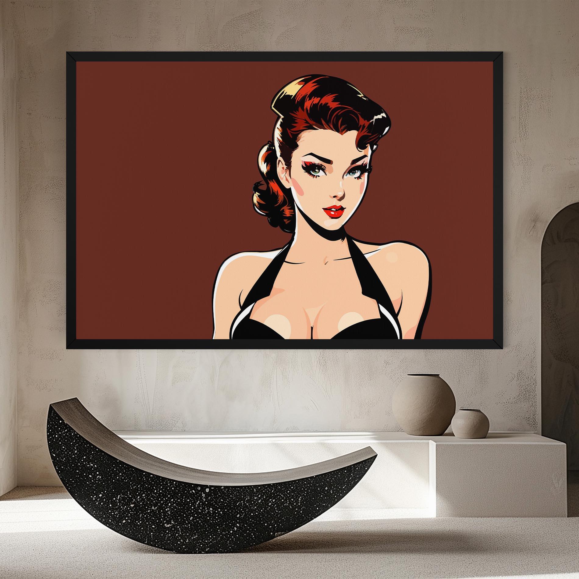 Leinwandbild Pop Beautiful Woman mockup 8