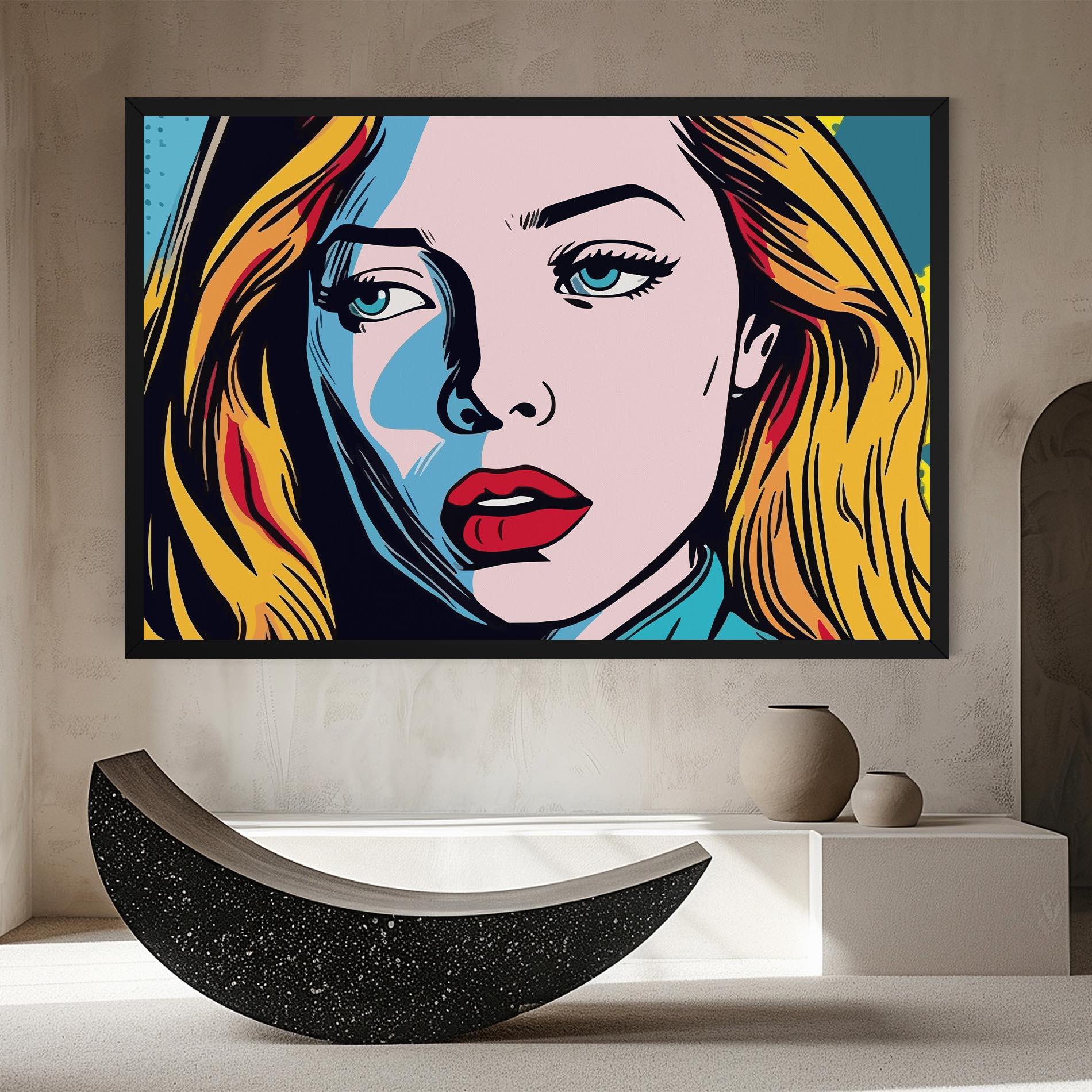 Leinwandbild Pop Woman Art mockup 8