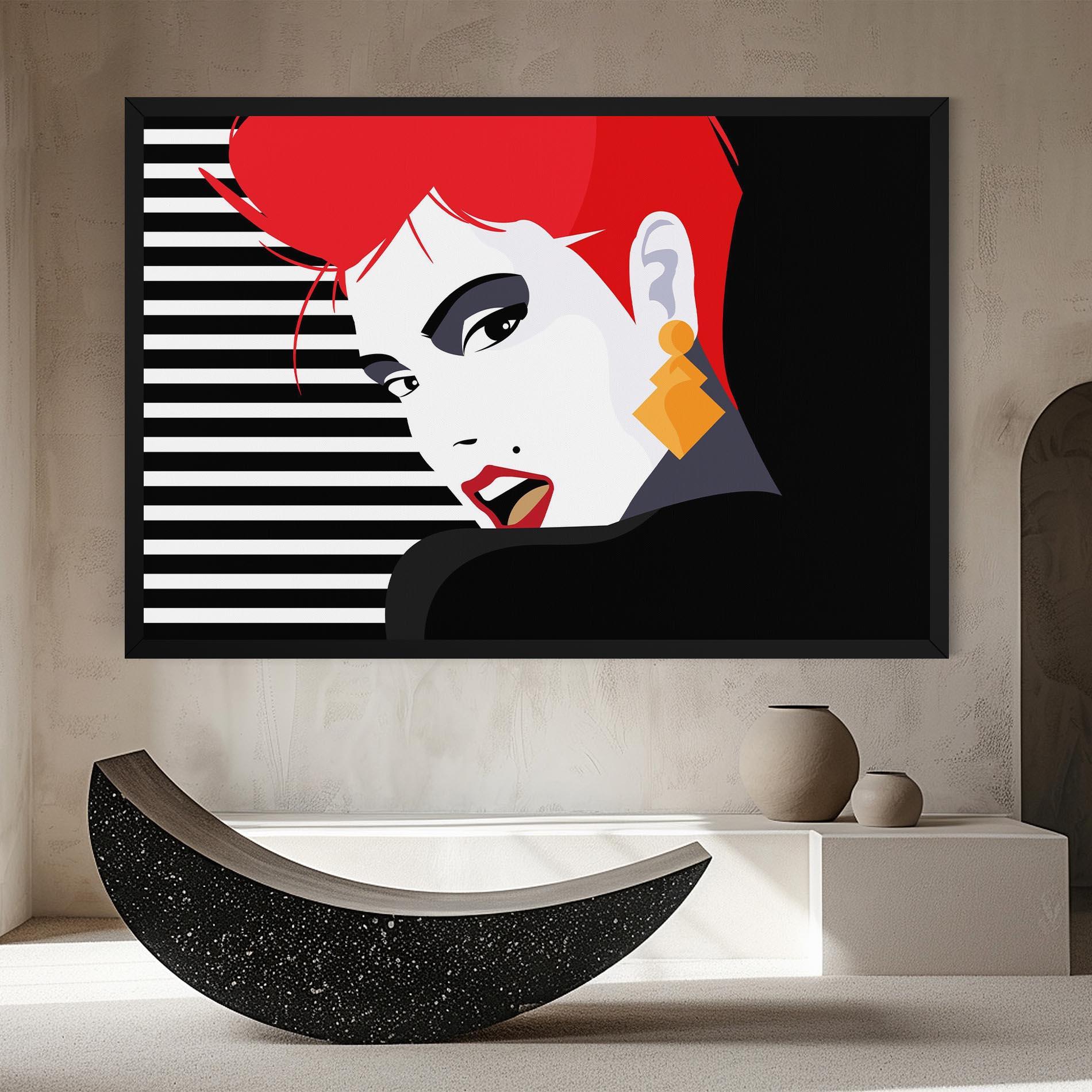 Leinwandbild Red Pop Hair mockup 8