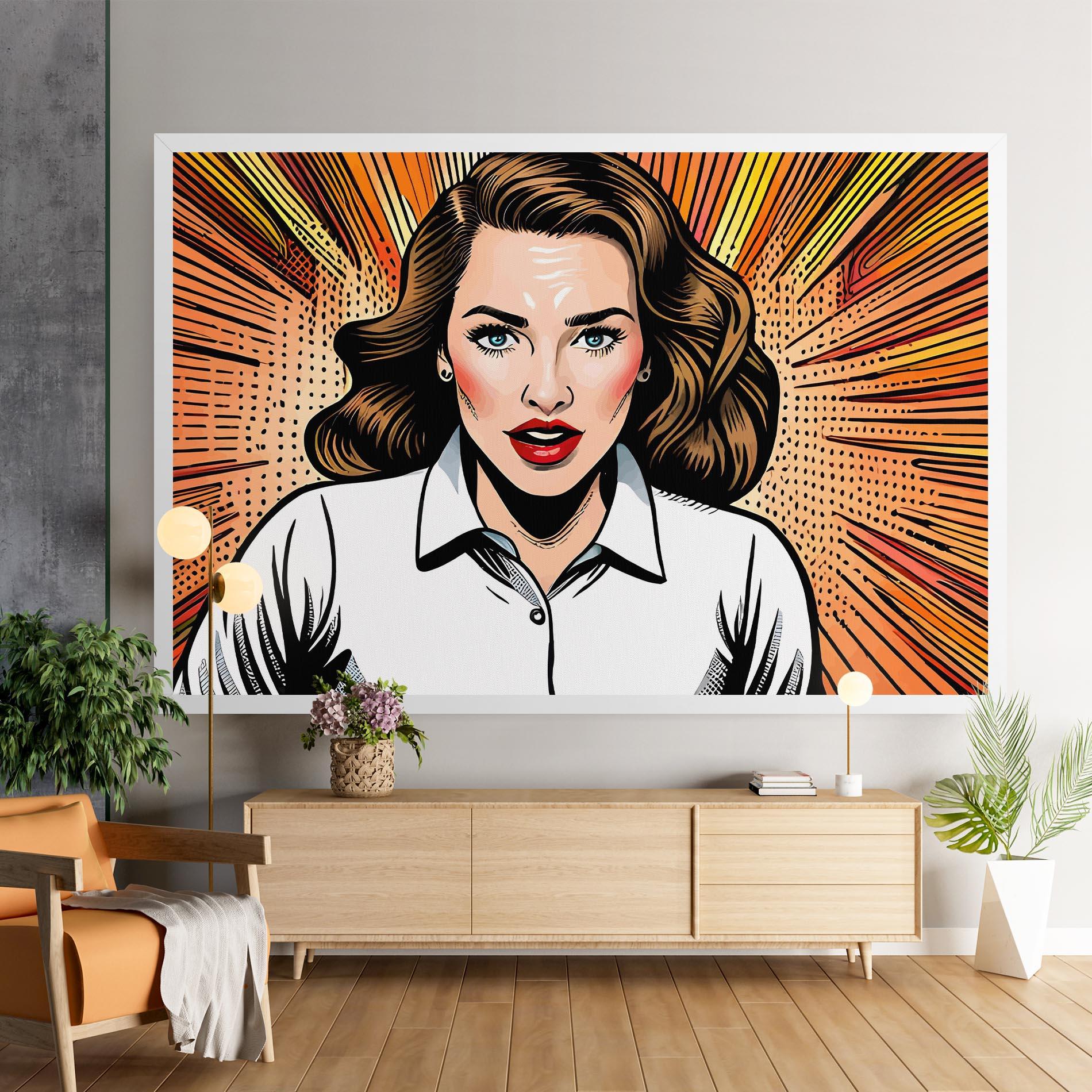 Leinwandbild Blue Eye Pop Art mockup 9