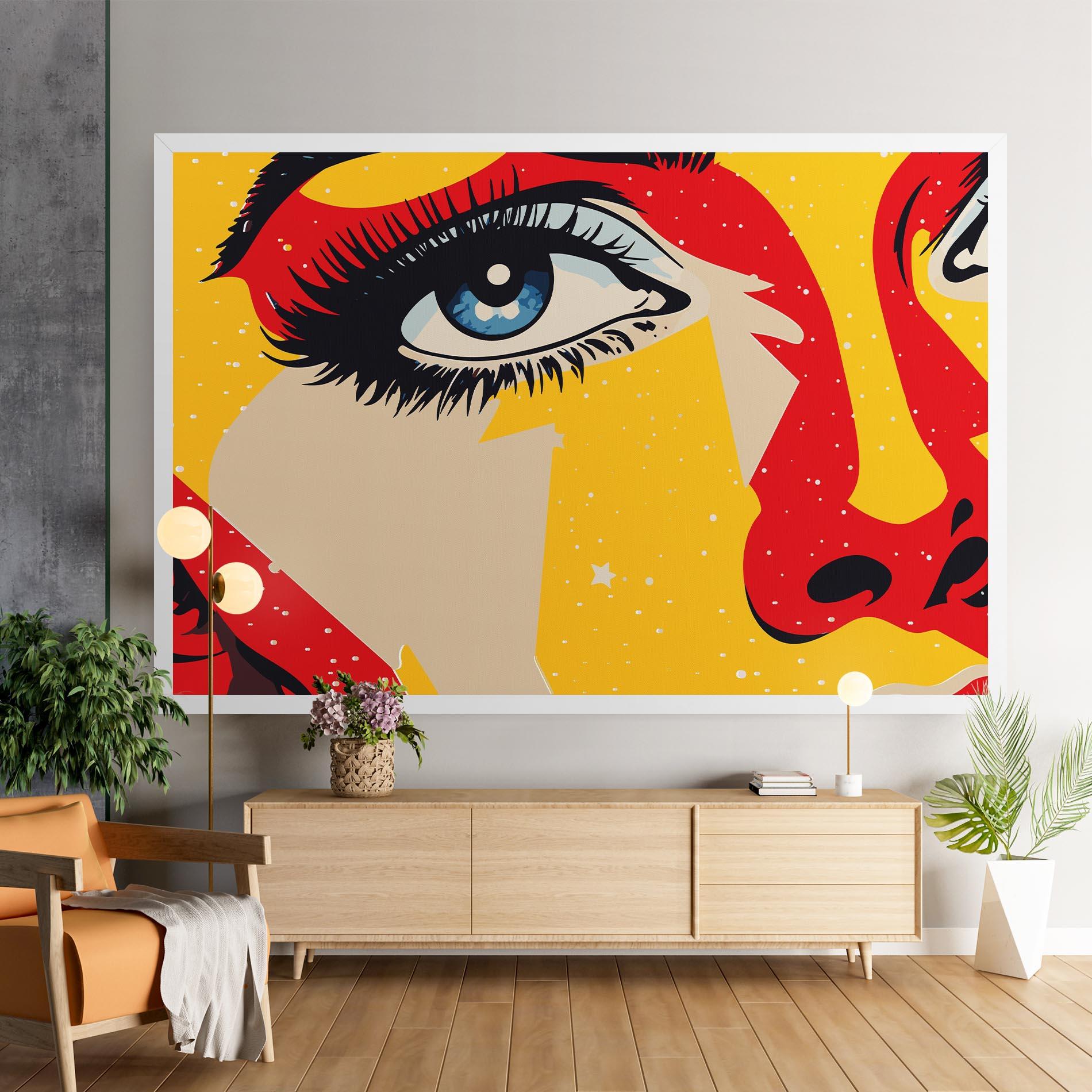 Leinwandbild Blue Pop Eye mockup 9