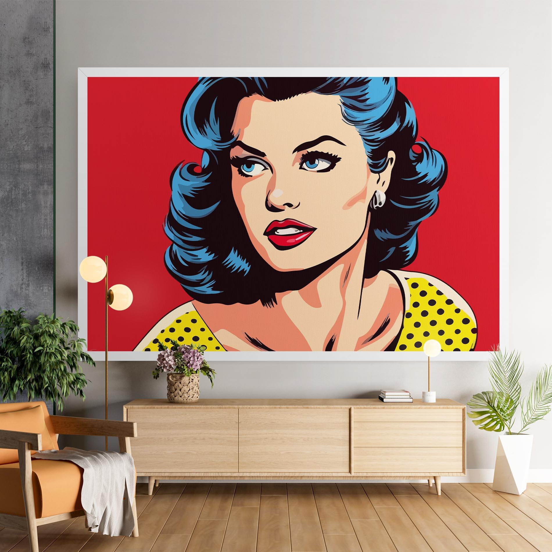 Leinwandbild Blue Pop Eyes mockup 9