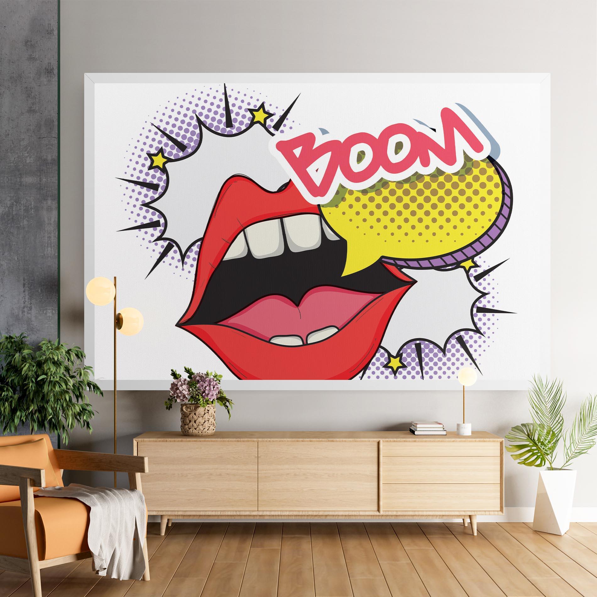 Leinwandbild Boom Pop Art mockup 9