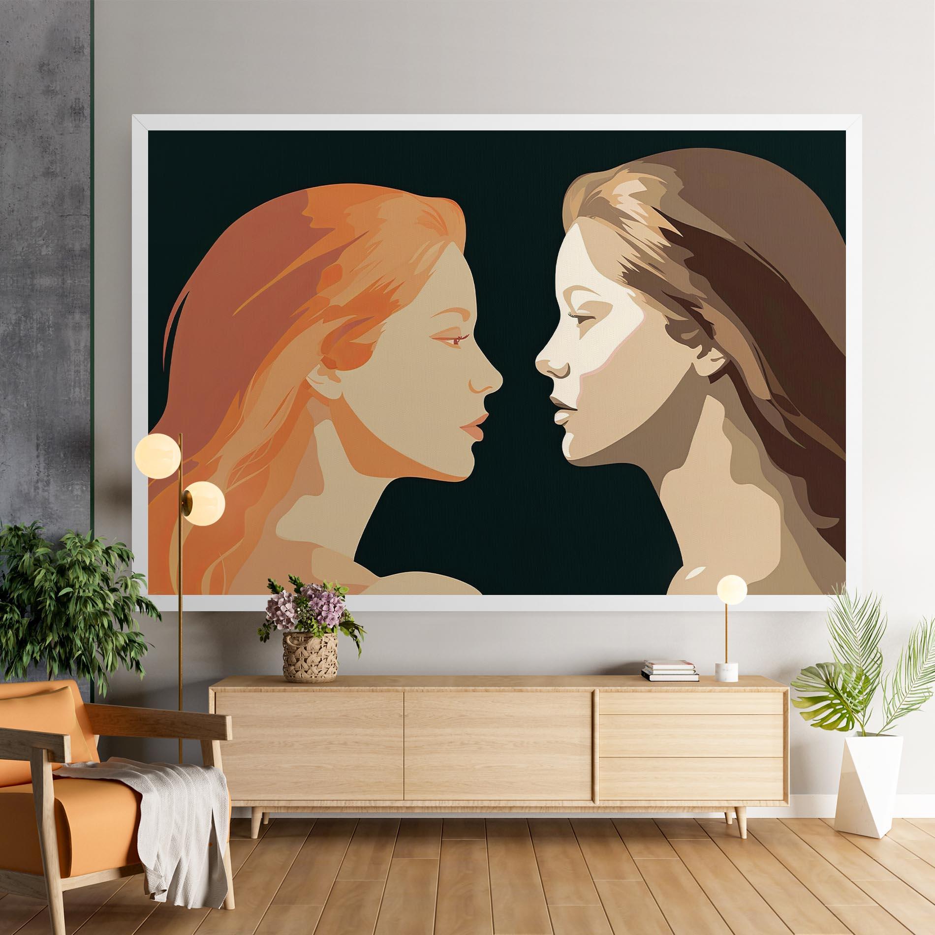 Leinwandbild Orange Pop Girl mockup 9