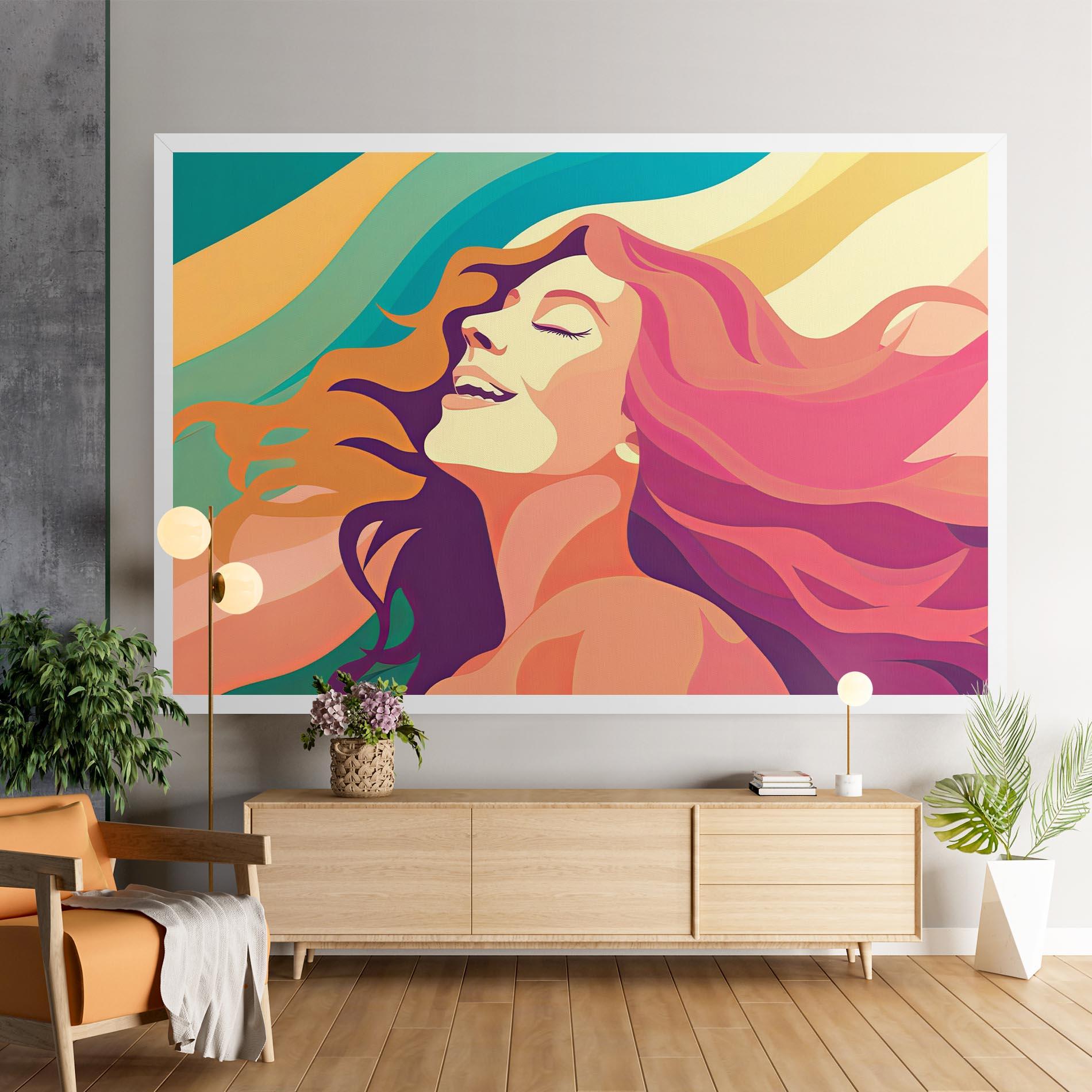 Leinwandbild Pink Pop Hair mockup 9