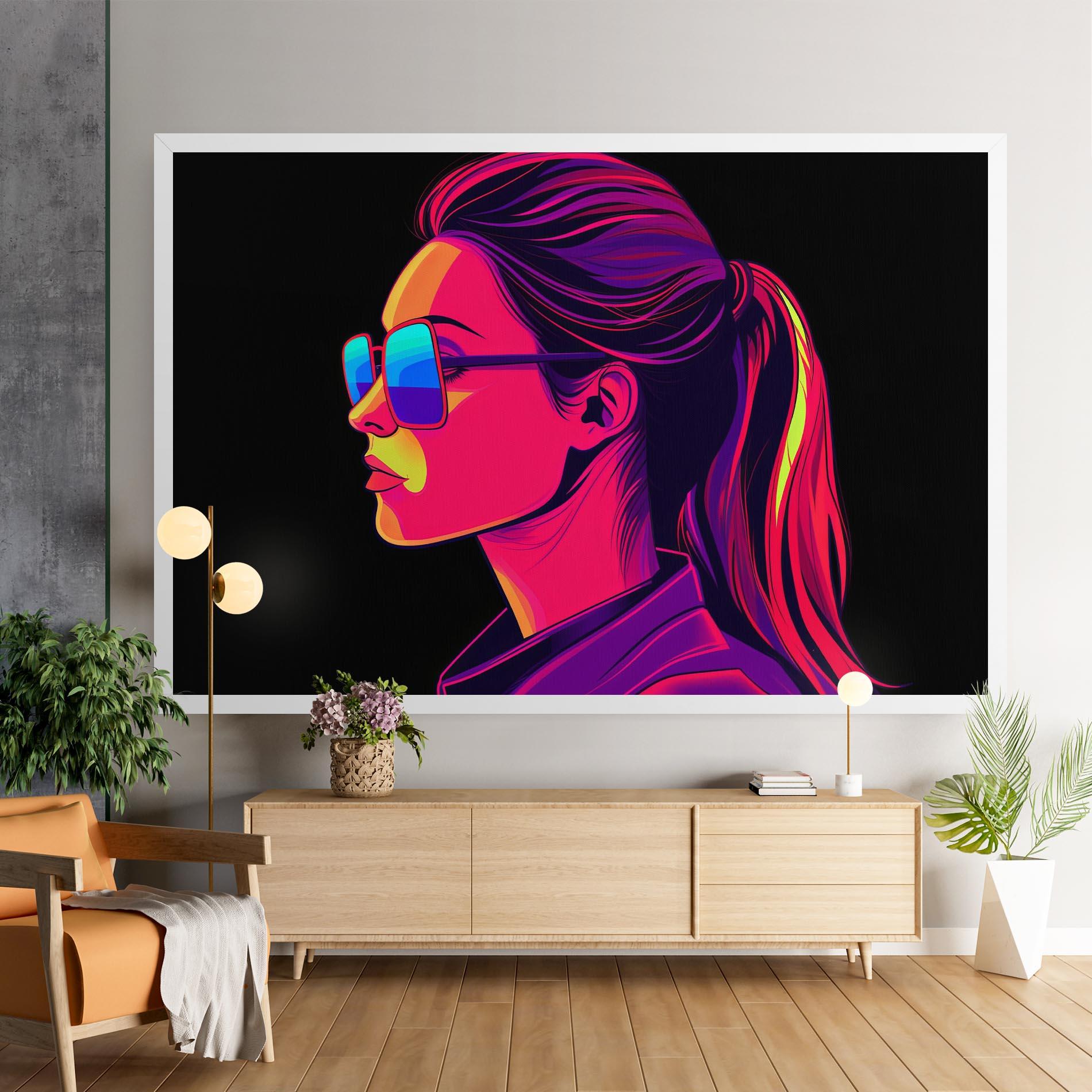 Leinwandbild Purple Pop Hair mockup 9