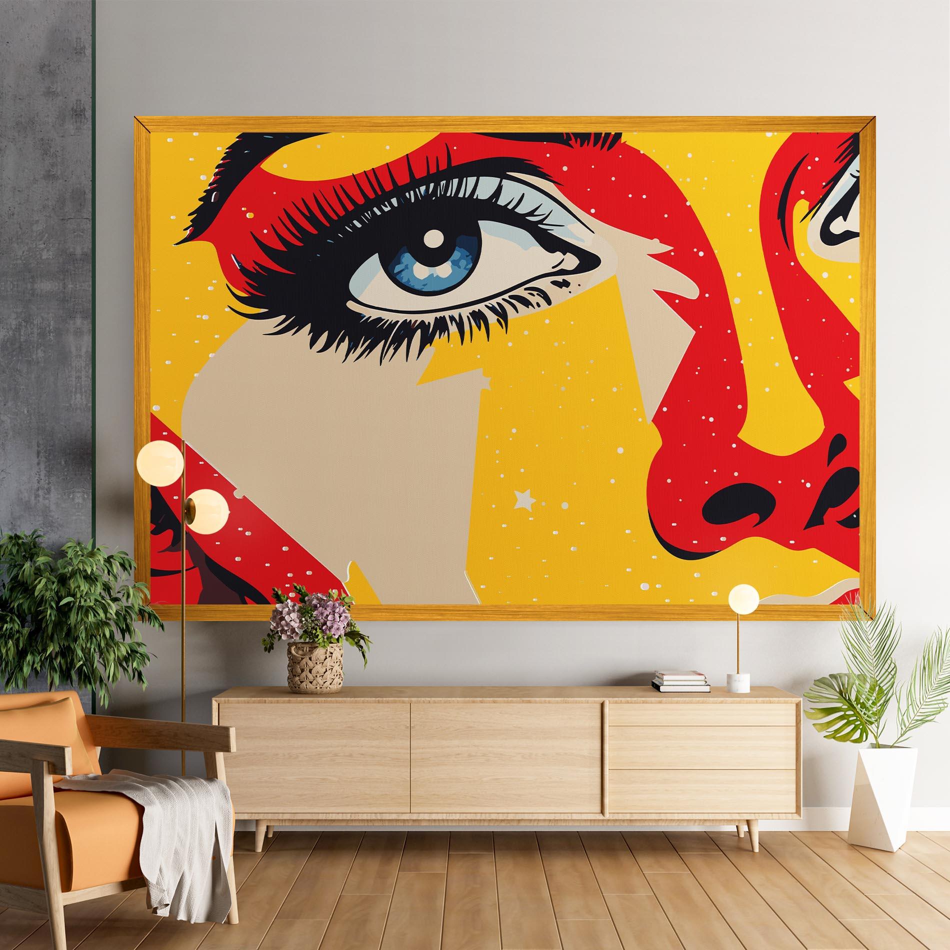 Leinwandbild Blue Pop Eye mockup 9