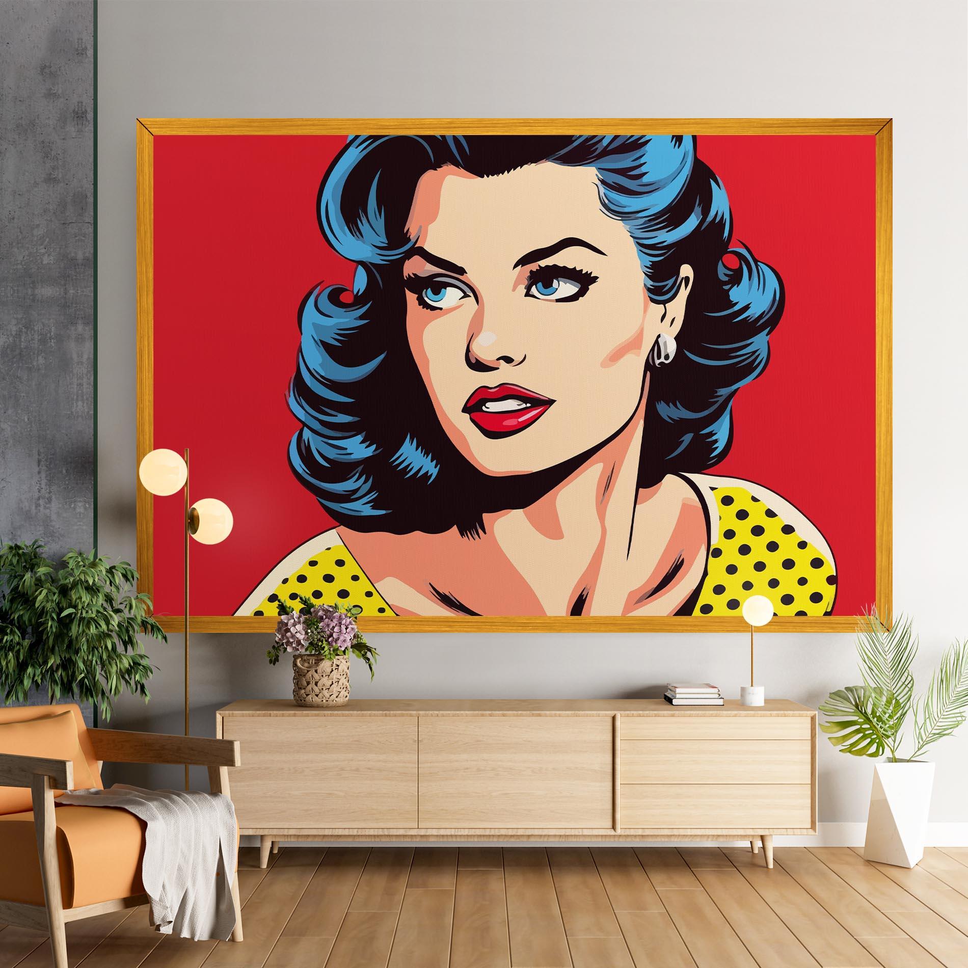 Leinwandbild Blue Pop Eyes mockup 9