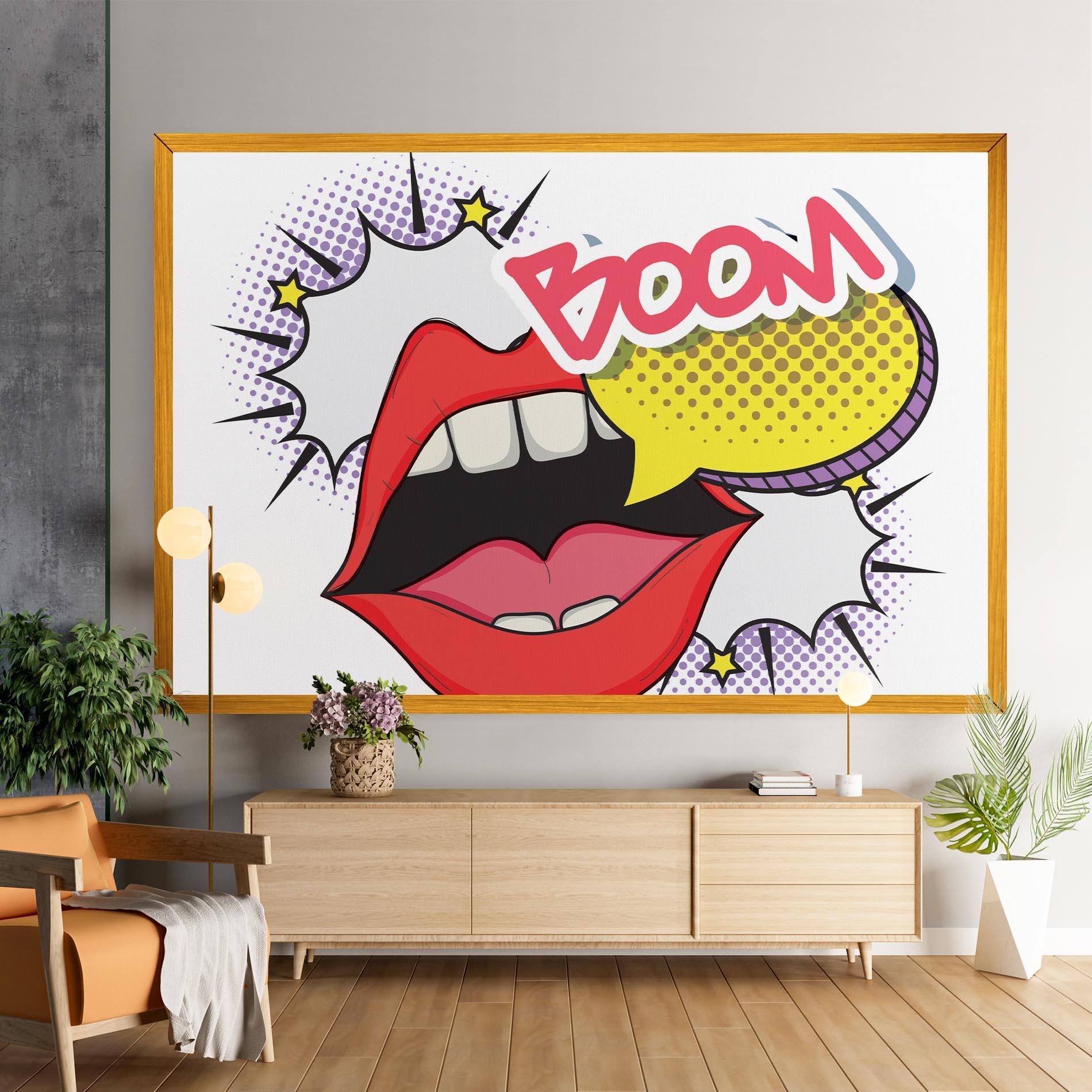 Leinwandbild Boom Pop Art mockup 9