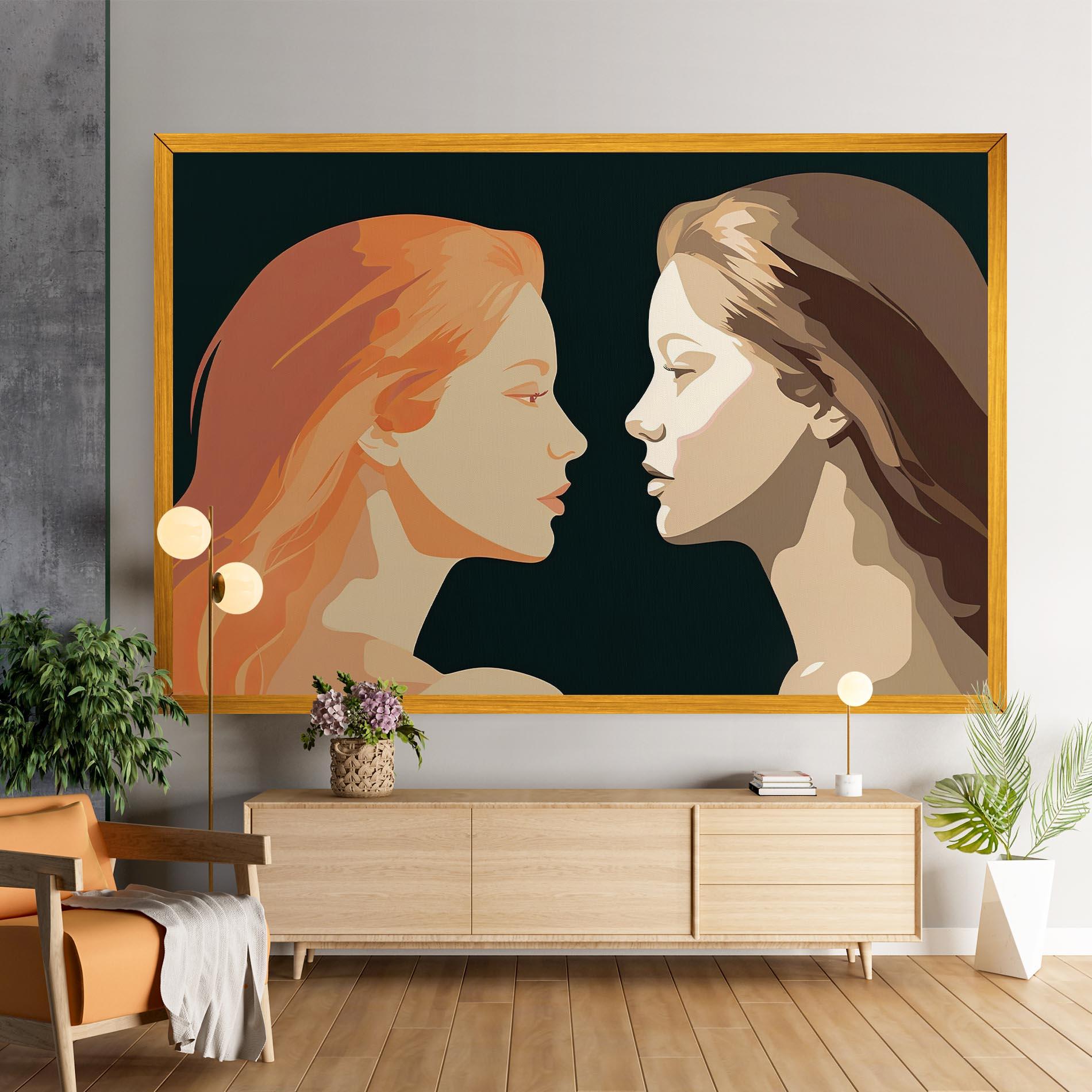 Leinwandbild Orange Pop Girl mockup 9