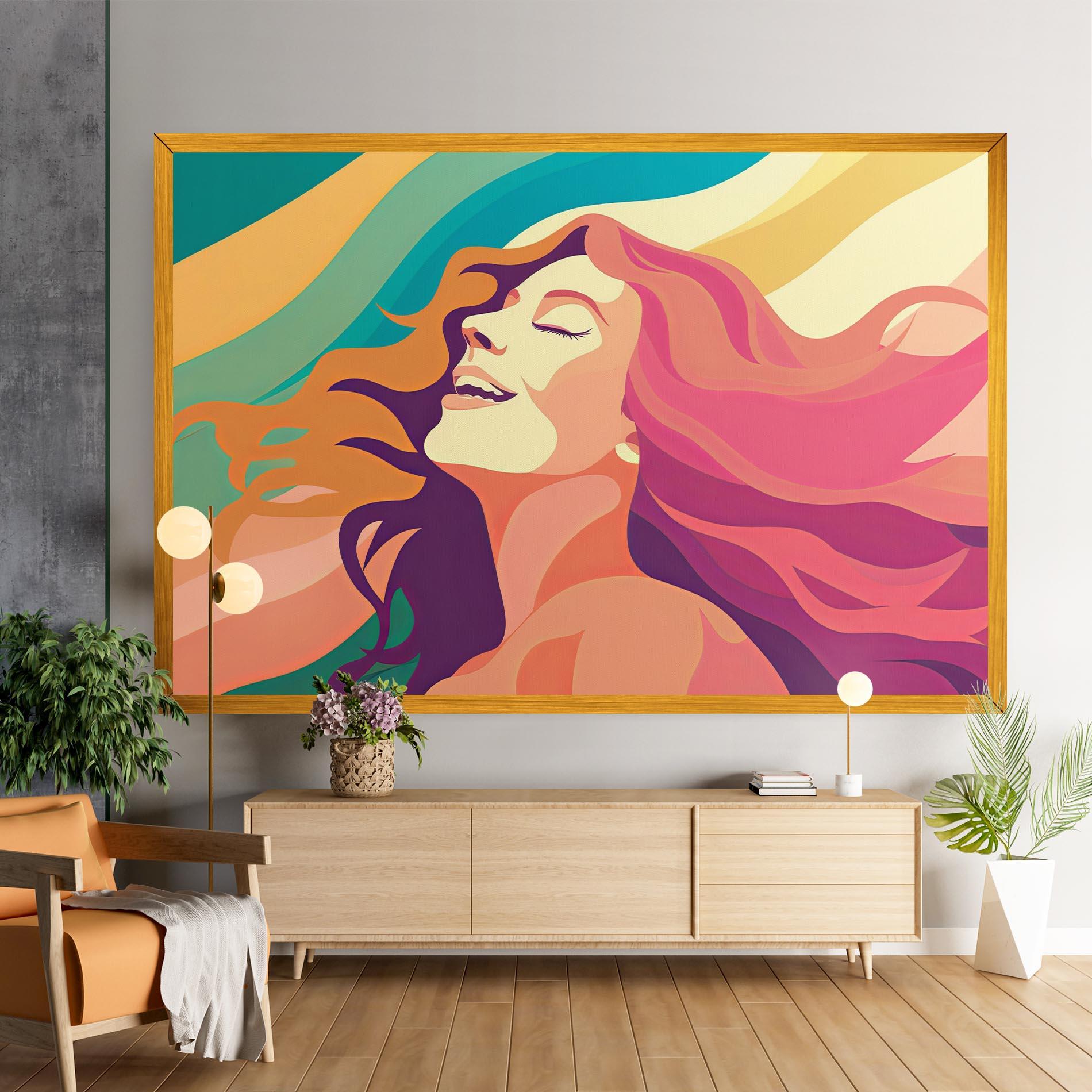 Leinwandbild Pink Pop Hair mockup 9