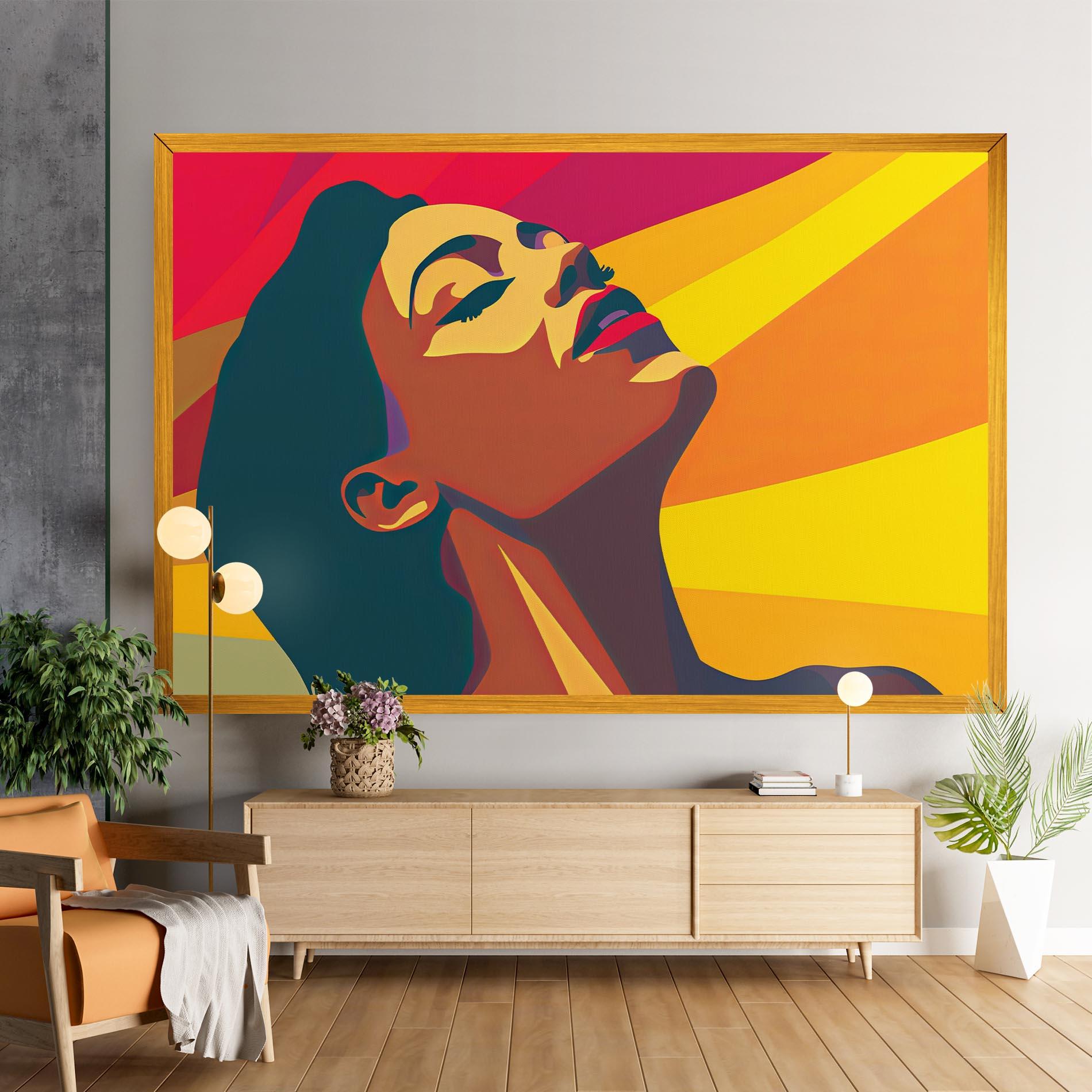 Leinwandbild Pop Female Color mockup 9