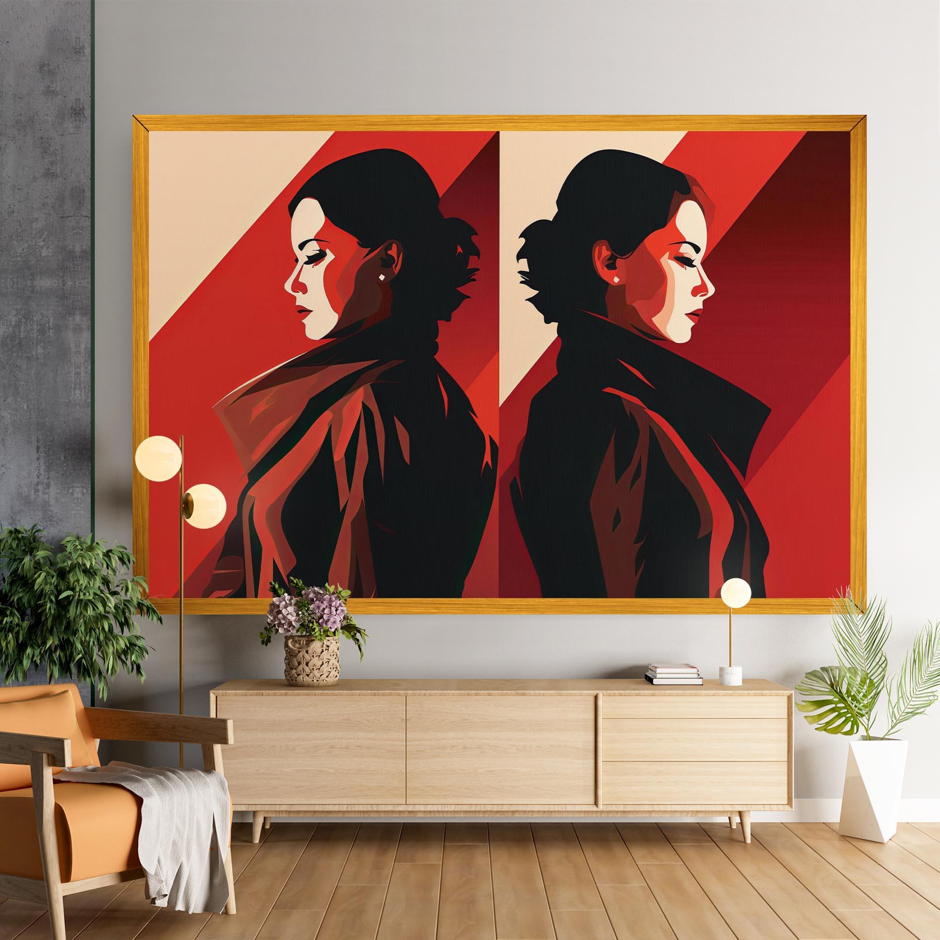 Leinwandbild Pop Outfit Lady mockup 9