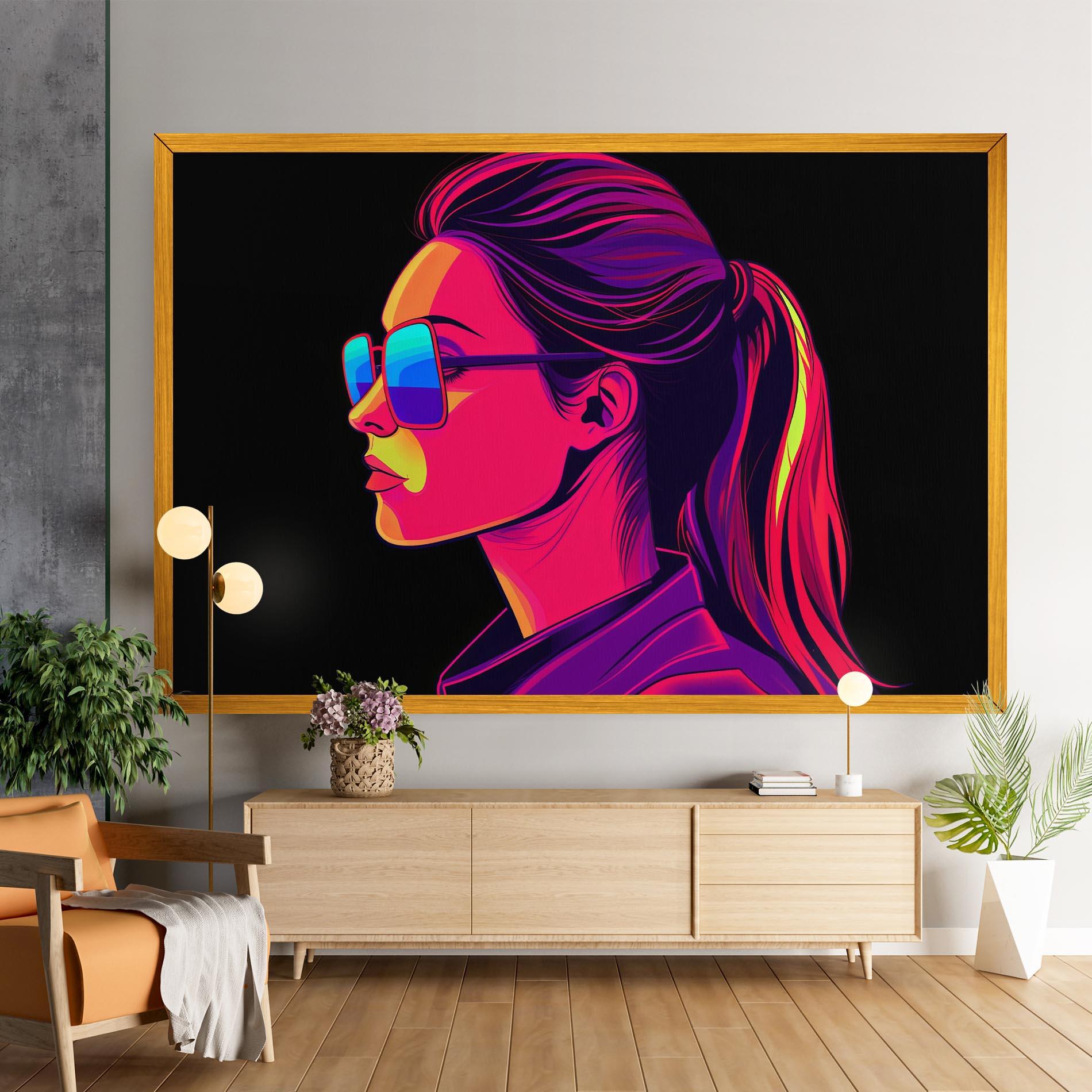 Leinwandbild Purple Pop Hair mockup 9