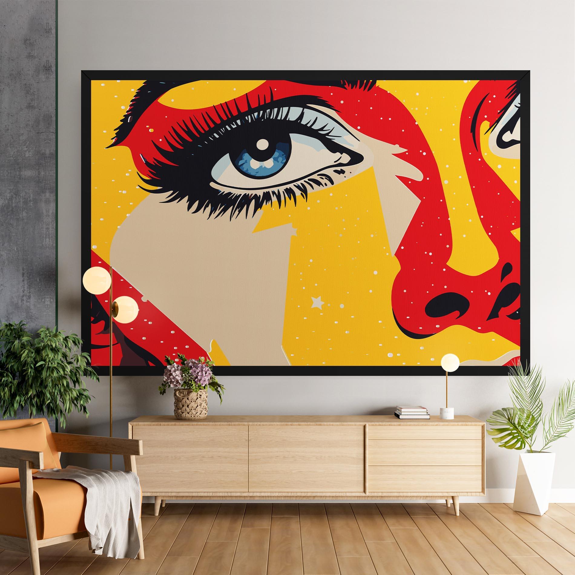 Leinwandbild Blue Pop Eye mockup 9